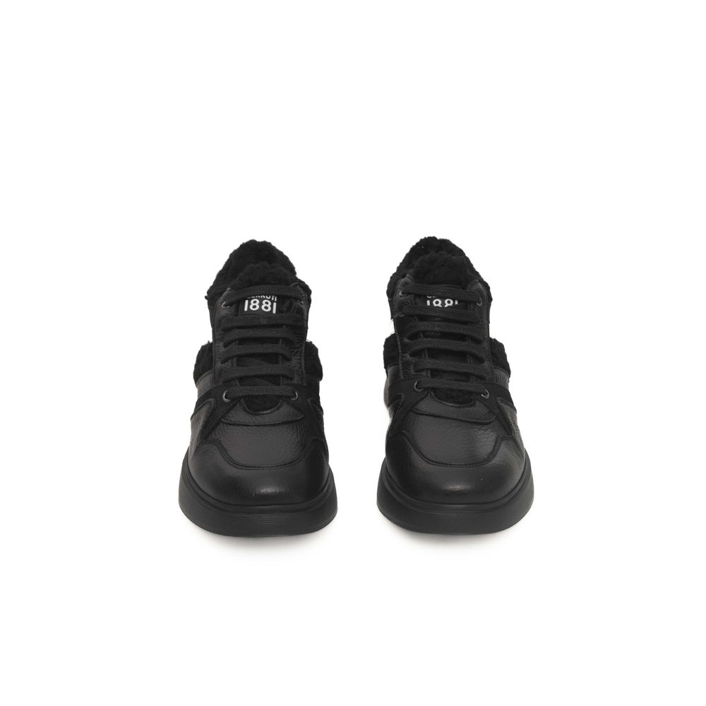 Cerruti 1881 Damen Sneaker aus schwarzem Rindsleder