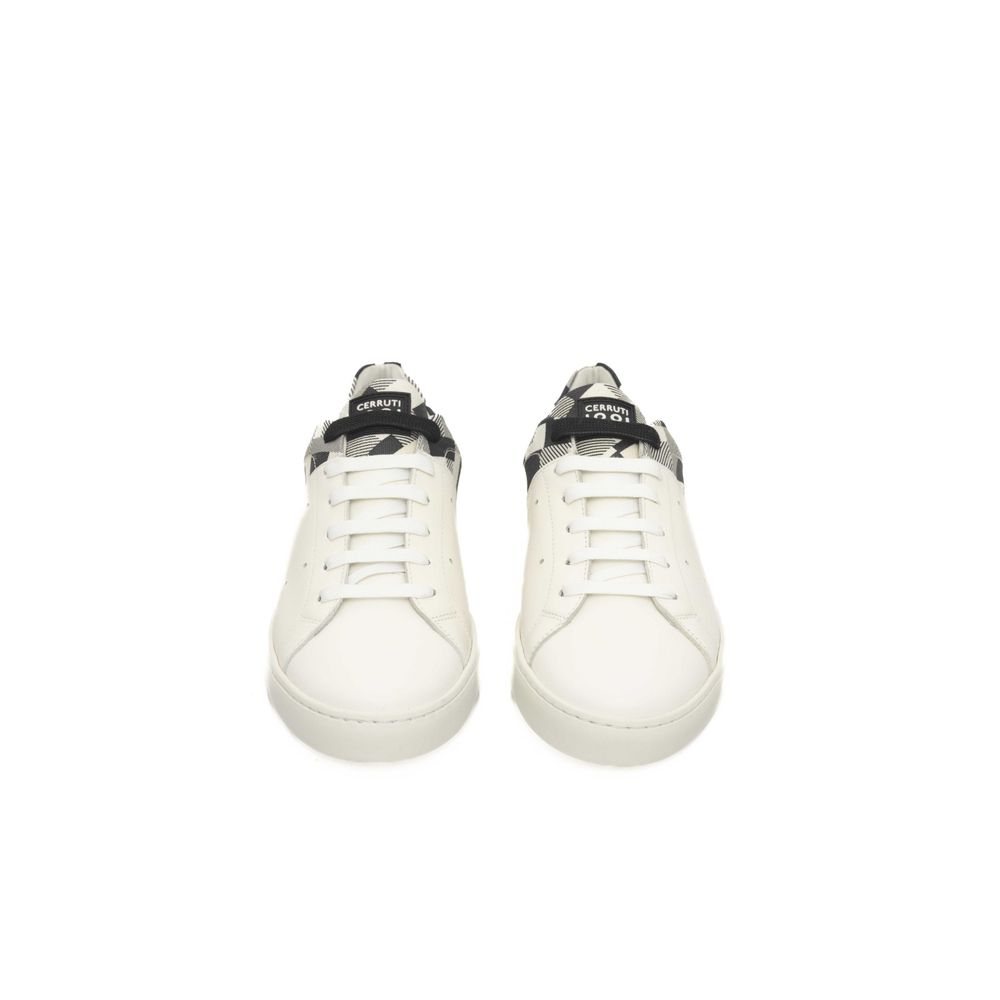 Cerruti 1881 Herren-Sneaker aus weißem Kalbsleder