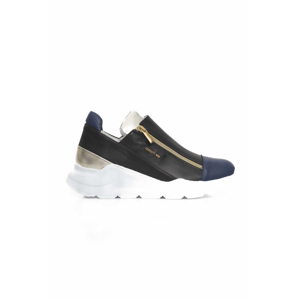Cerruti 1881 Damen-Sneaker aus schwarzem Ziegenleder
