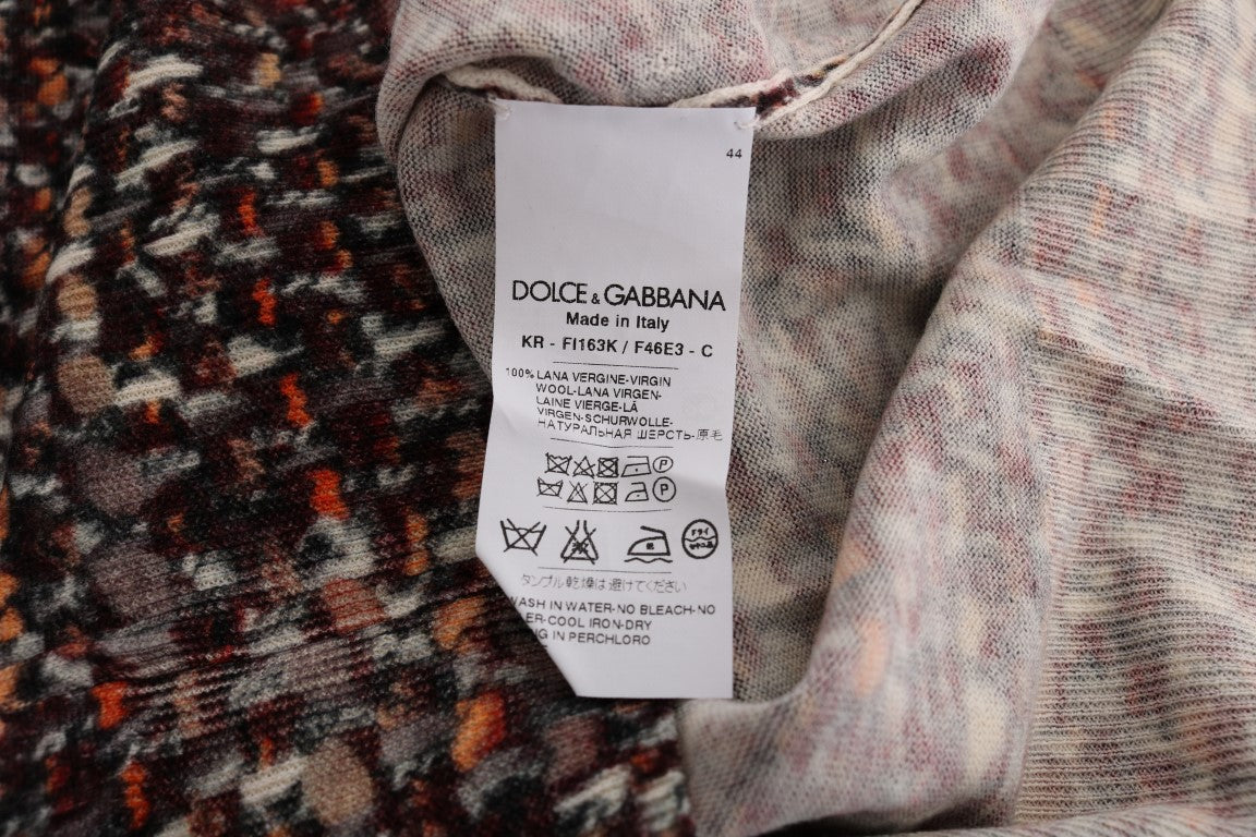 Dolce &amp; Gabbana ärmelloses mehrfarbiges Strick-Wolltop