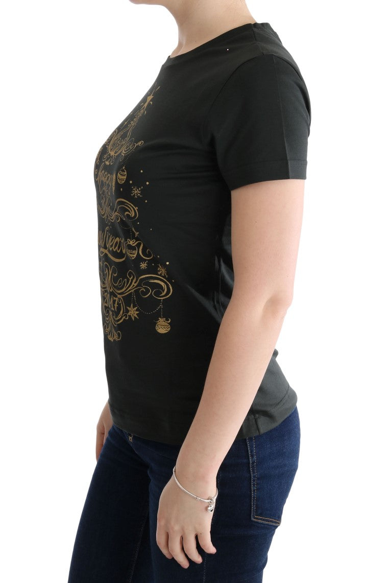 Dolce &amp; Gabbana – Smaragdgrünes Baumwoll-T-Shirt mit 2017-Print