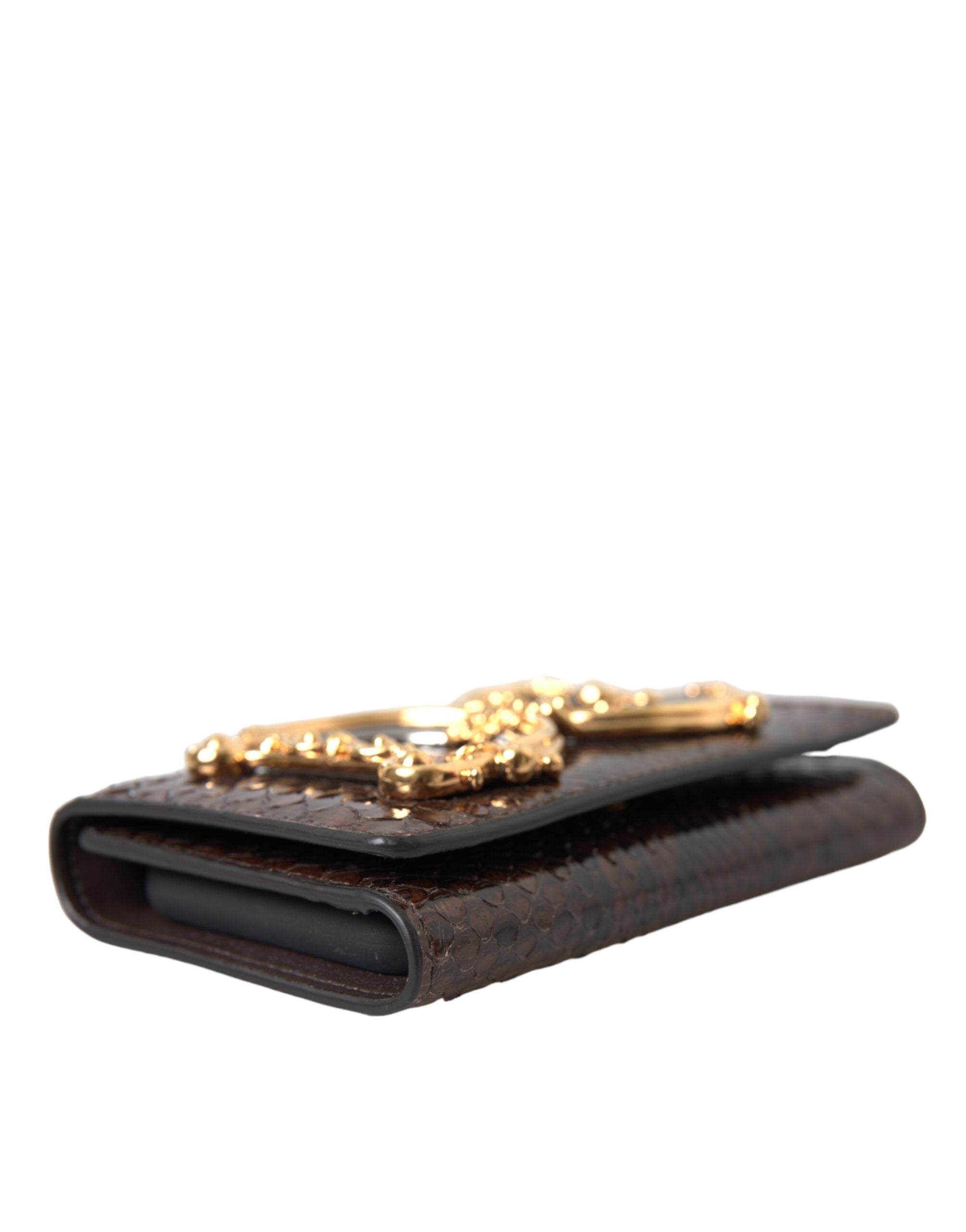 Dolce &amp; Gabbana – DG Girls – Umhängetasche aus Pythonleder in Braun