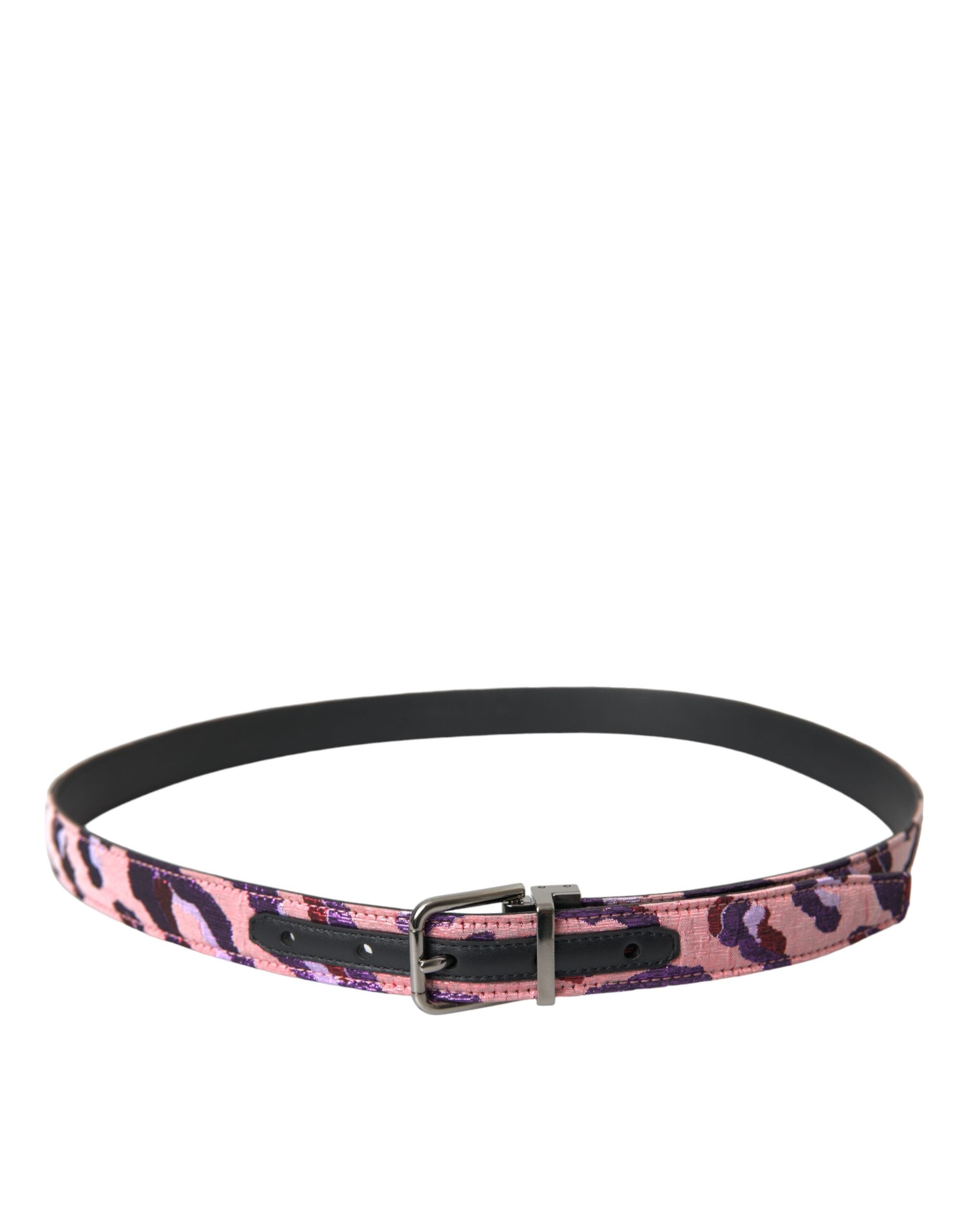 Curea Dolce &amp; Gabbana din piele jacquard multicoloră cu cataramă metalică