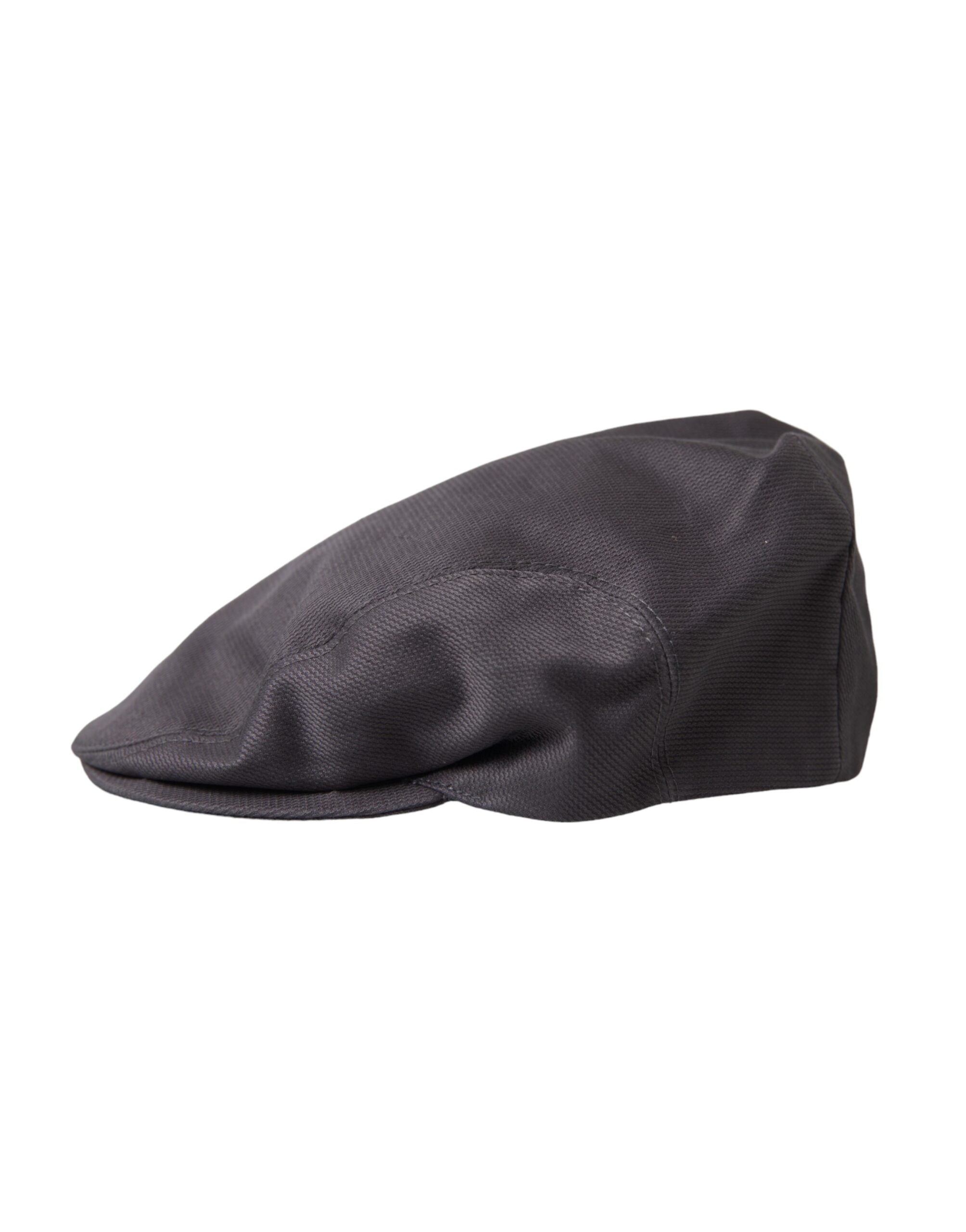 Dolce &amp; Gabbana Graue Newsboy-Mütze aus Baumwollstoff für Herren