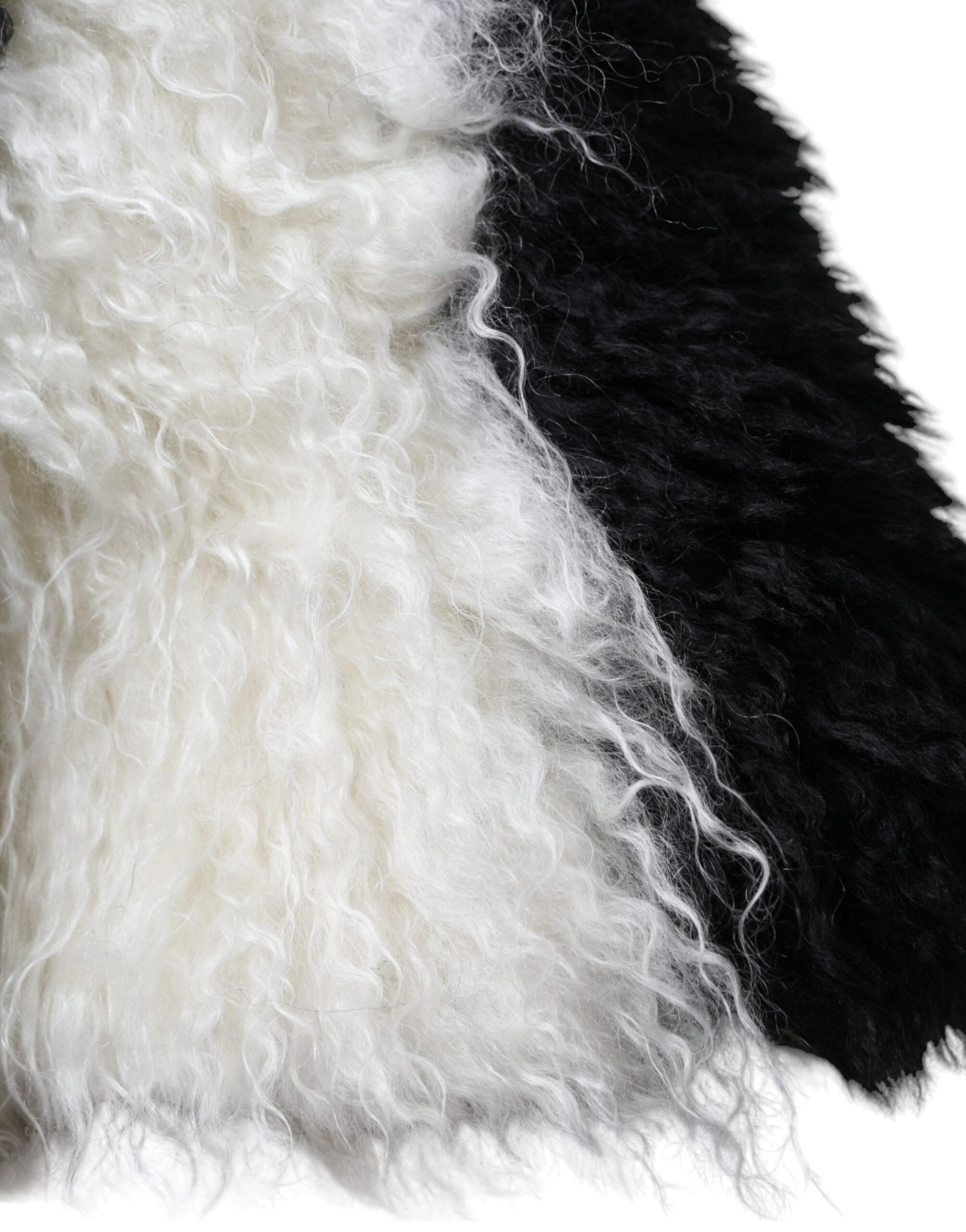 Pălărie Dolce &amp; Gabbana cu dungi albe și blană de mohair