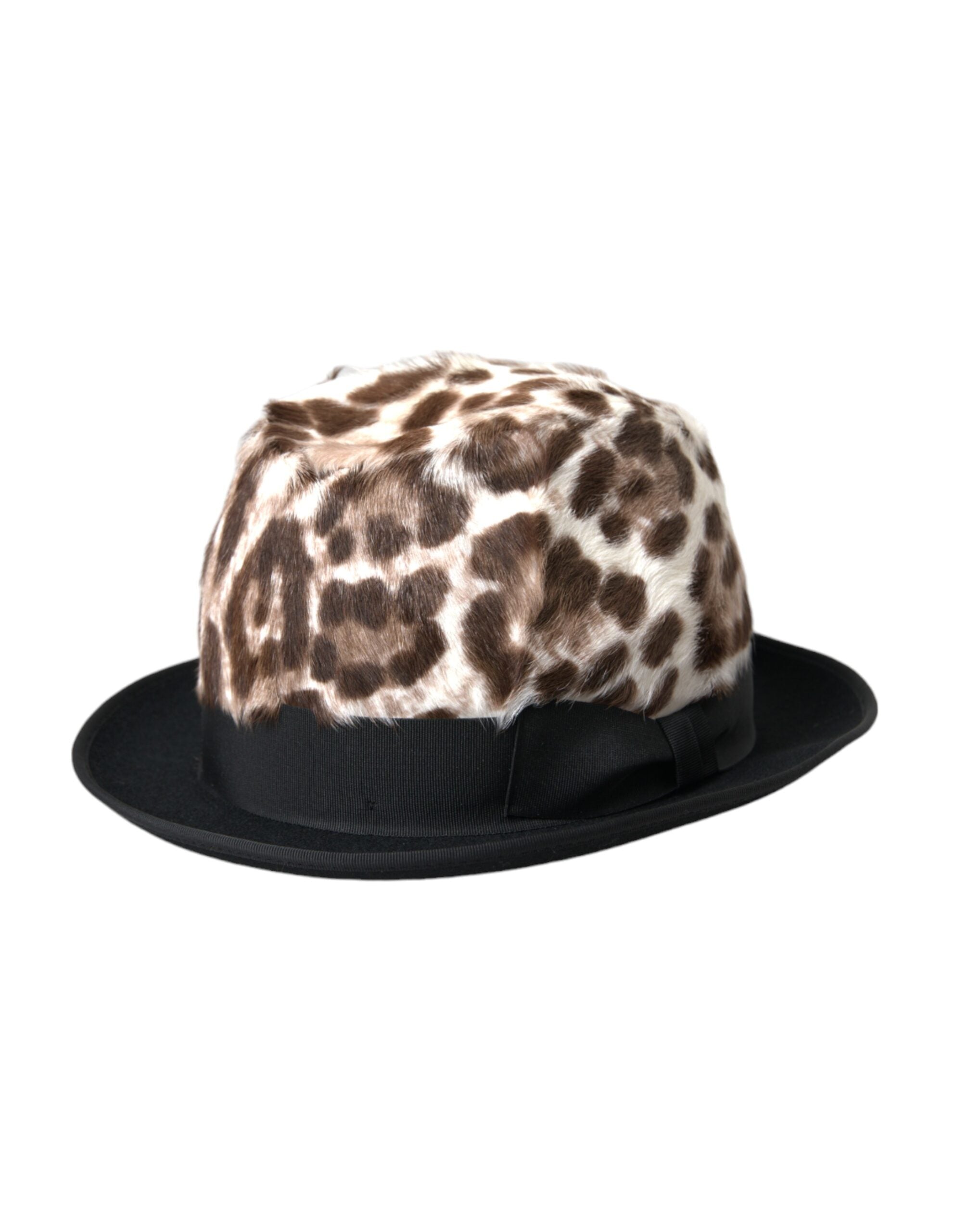 Pălărie Fedora Dolce &amp; Gabbana cu imprimeu leopard multicolor pentru femei