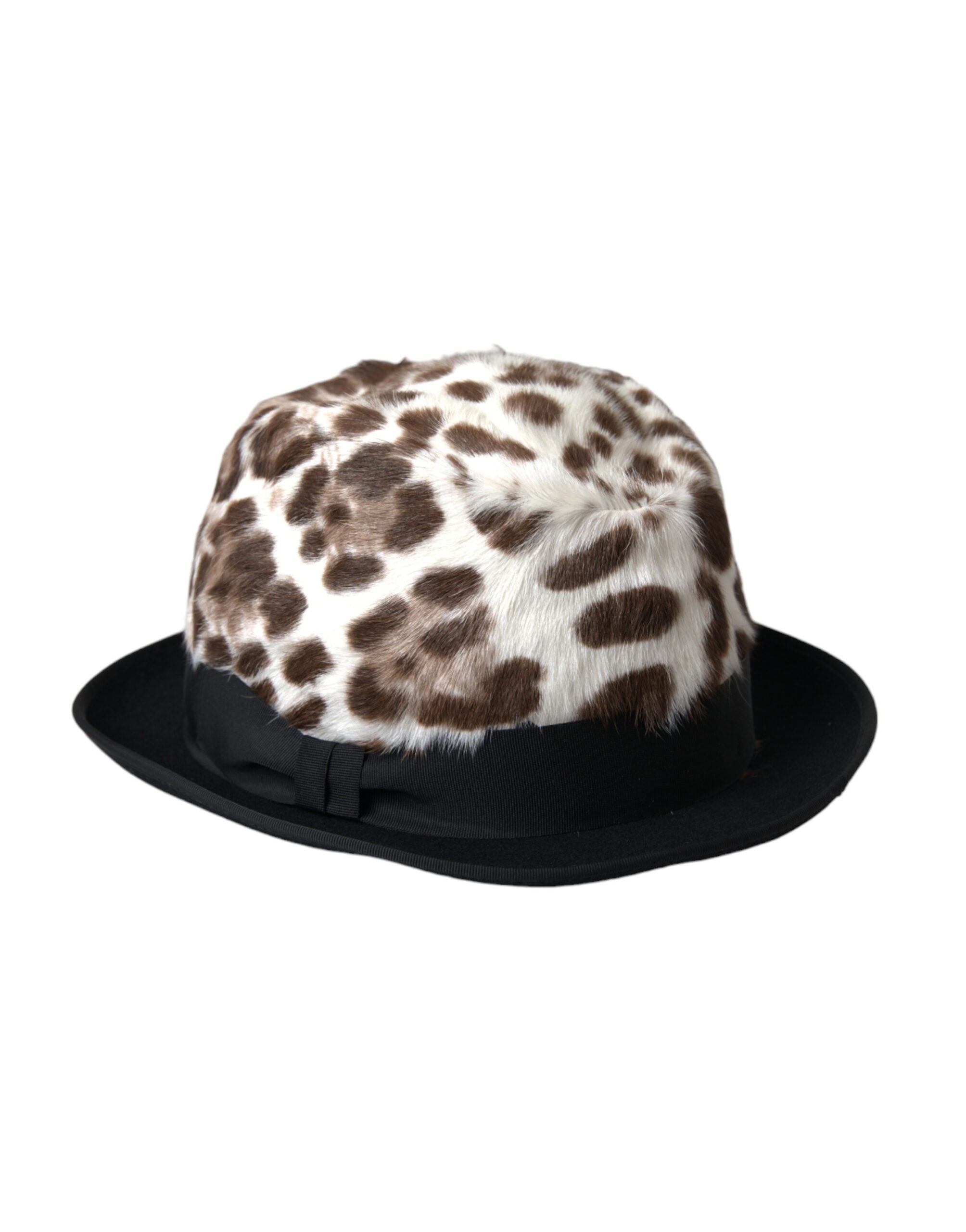 Pălărie Fedora Dolce &amp; Gabbana cu imprimeu leopard multicolor pentru femei