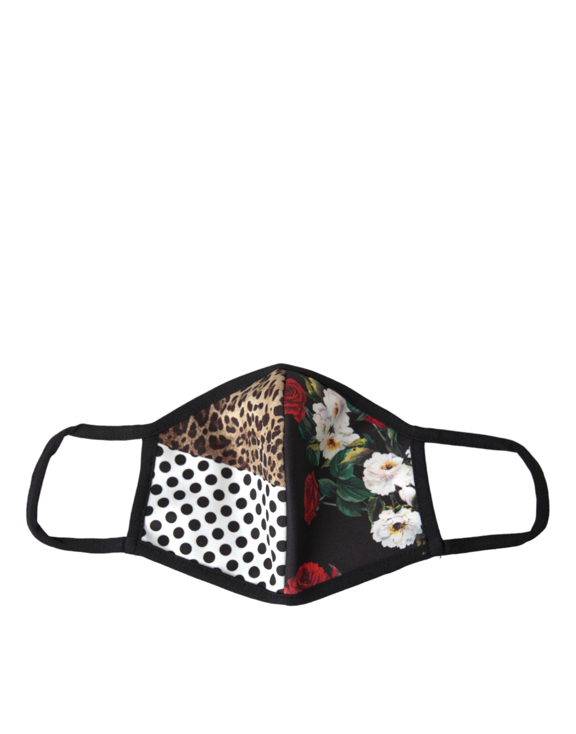 Dolce &amp; Gabbana Gesichtsmaske mit elastischem Ohrschlaufenband und Leopardenmuster, mehrfarbig