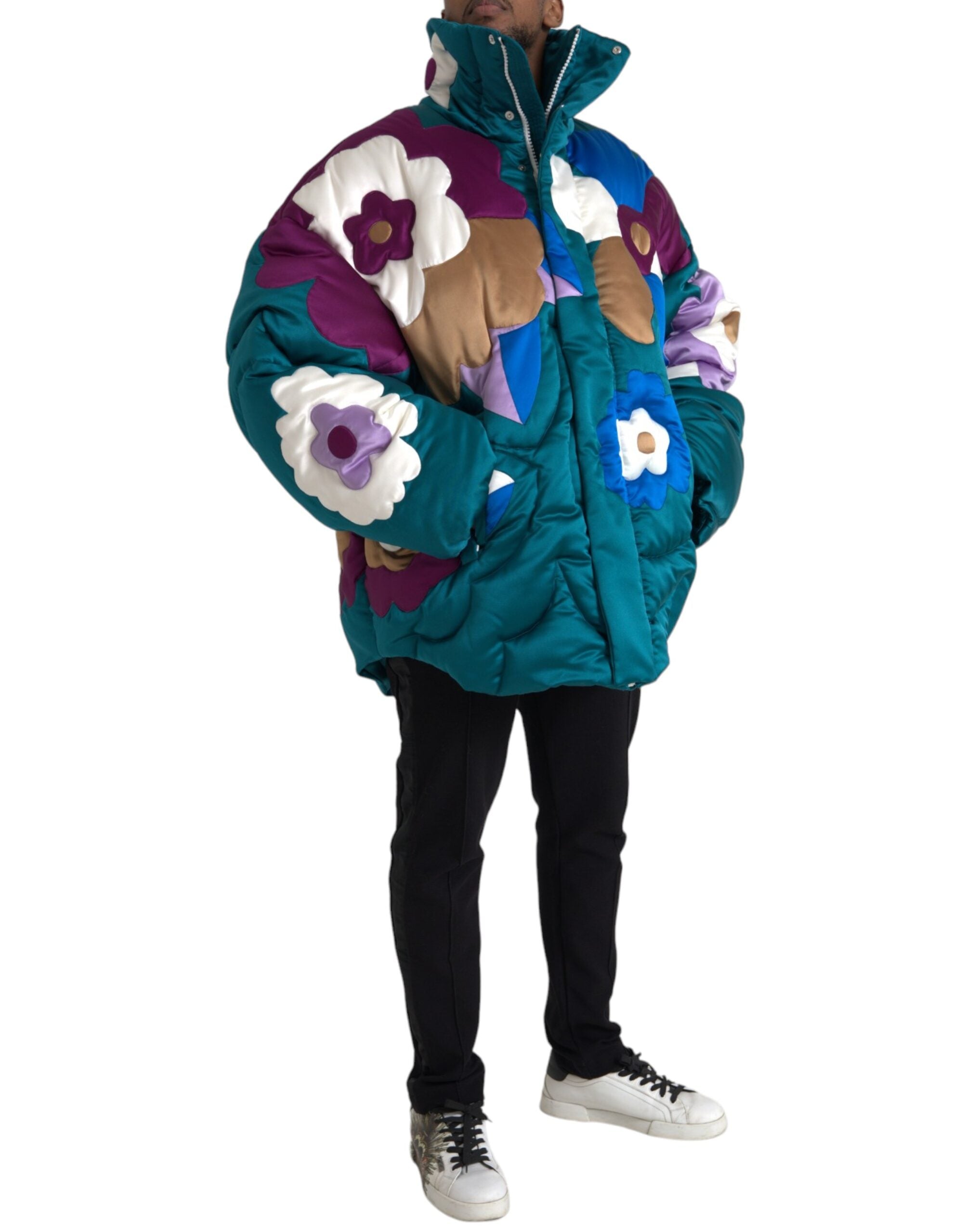 Dolce &amp; Gabbana – Mehrfarbige Windjacke mit Blumenmuster