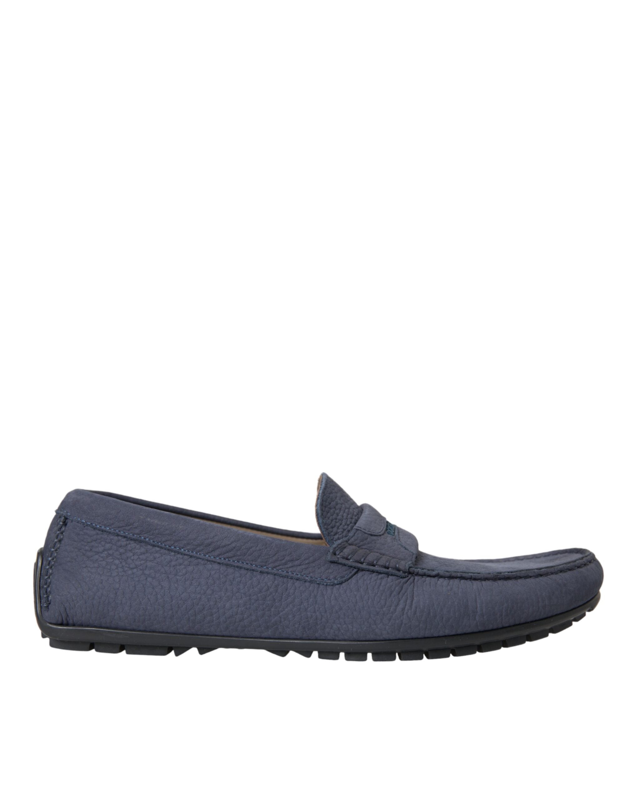 Dolce &amp; Gabbana – Blaue Mokassins aus Kalbsleder