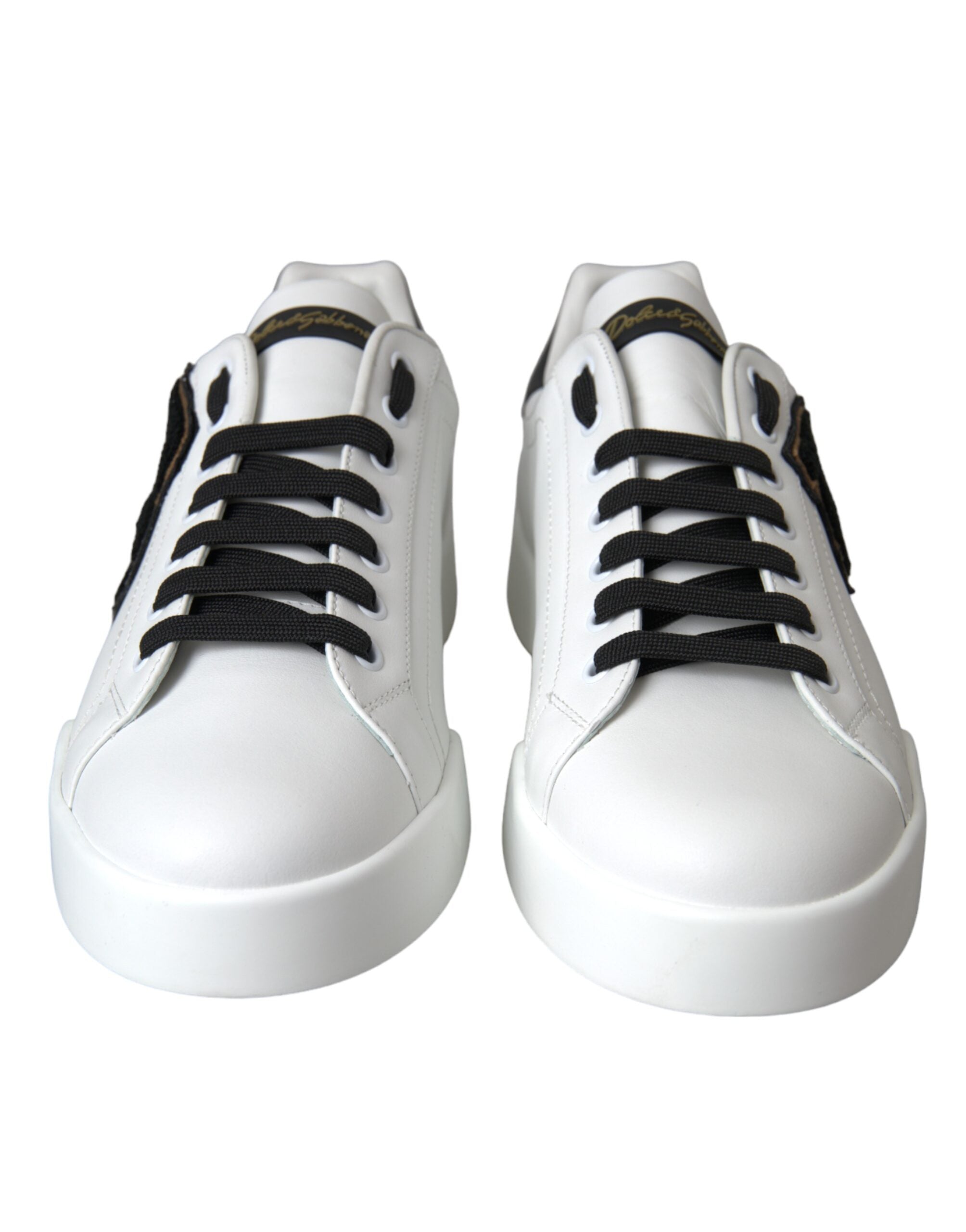 Dolce &amp; Gabbana Weiße Leder DG Logo Casual Low Top Sneakers Schuhe