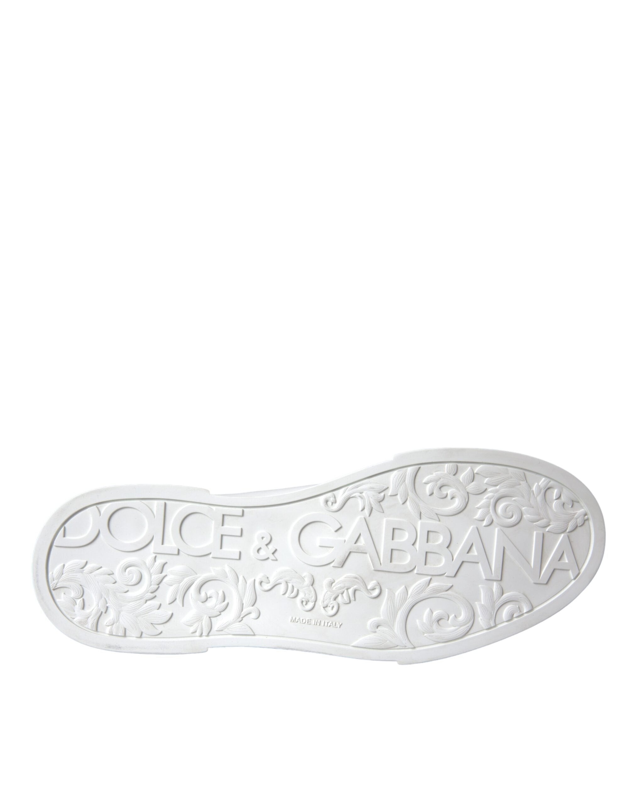 Dolce &amp; Gabbana Weiße Leder DG Logo Casual Low Top Sneakers Schuhe