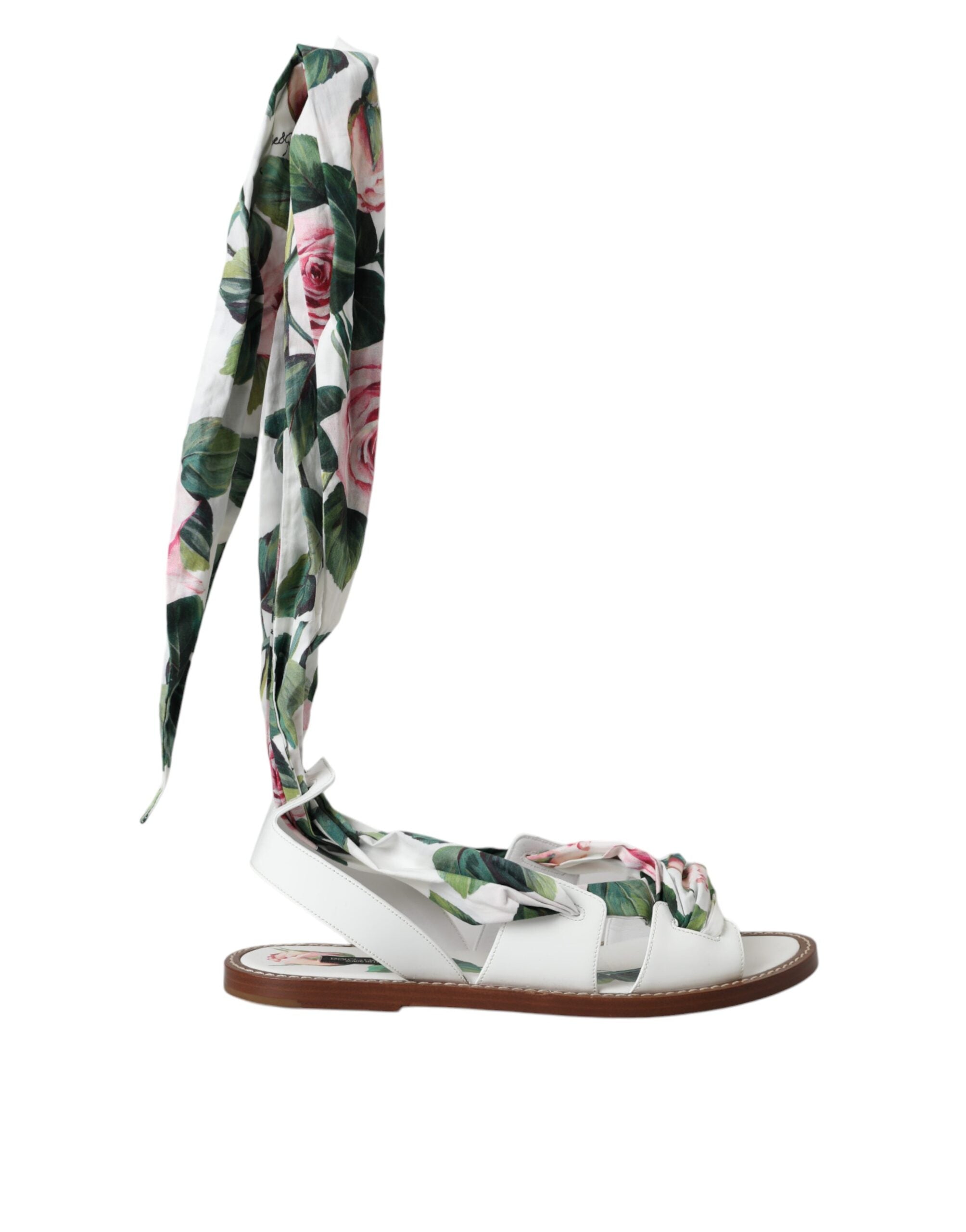 Dolce &amp; Gabbana Sandalen mit Knöchelriemen und Blumenmuster, mehrfarbig