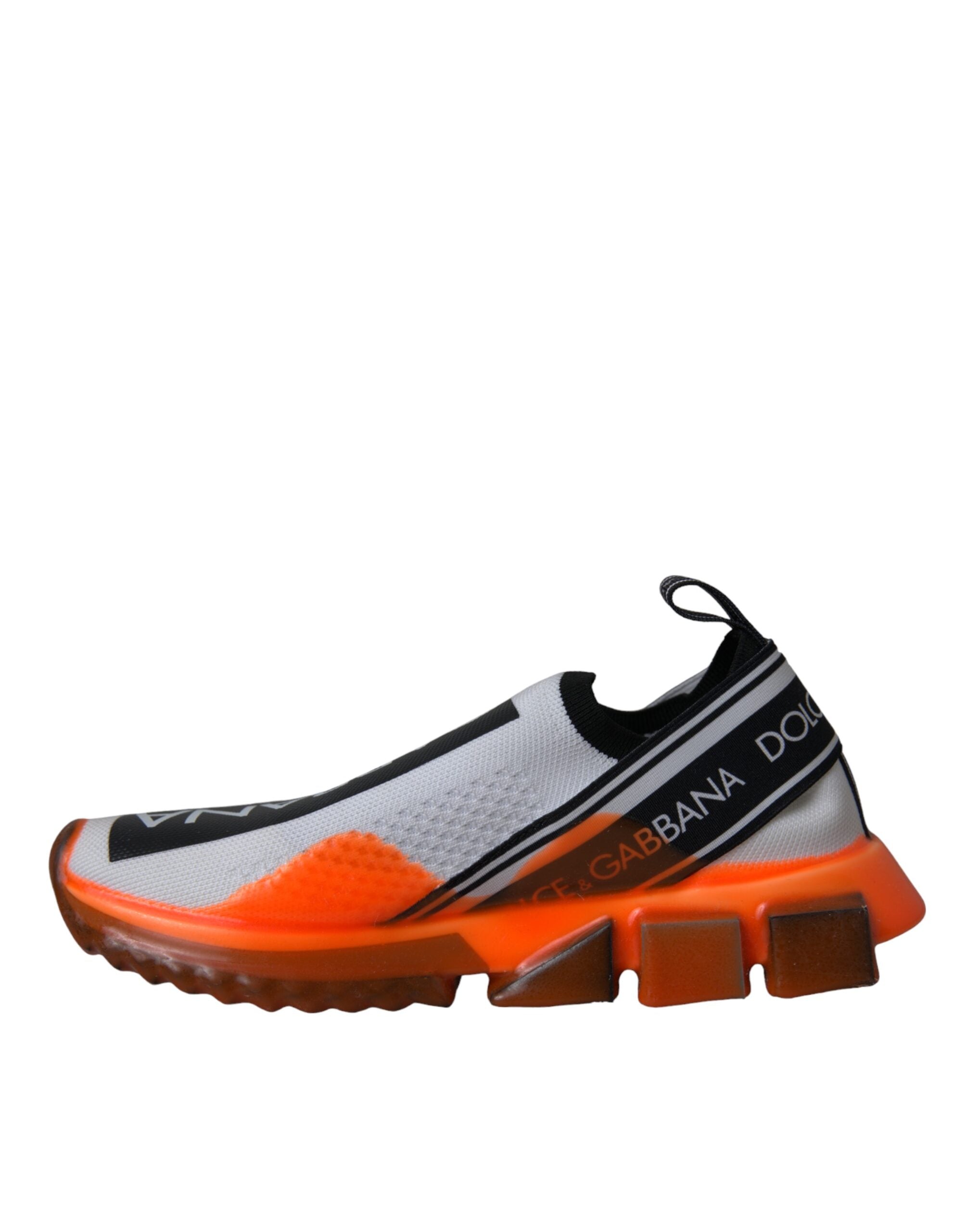 Pantofi sport Dolce &amp; Gabbana Sorrento, negri, alb și portocalii