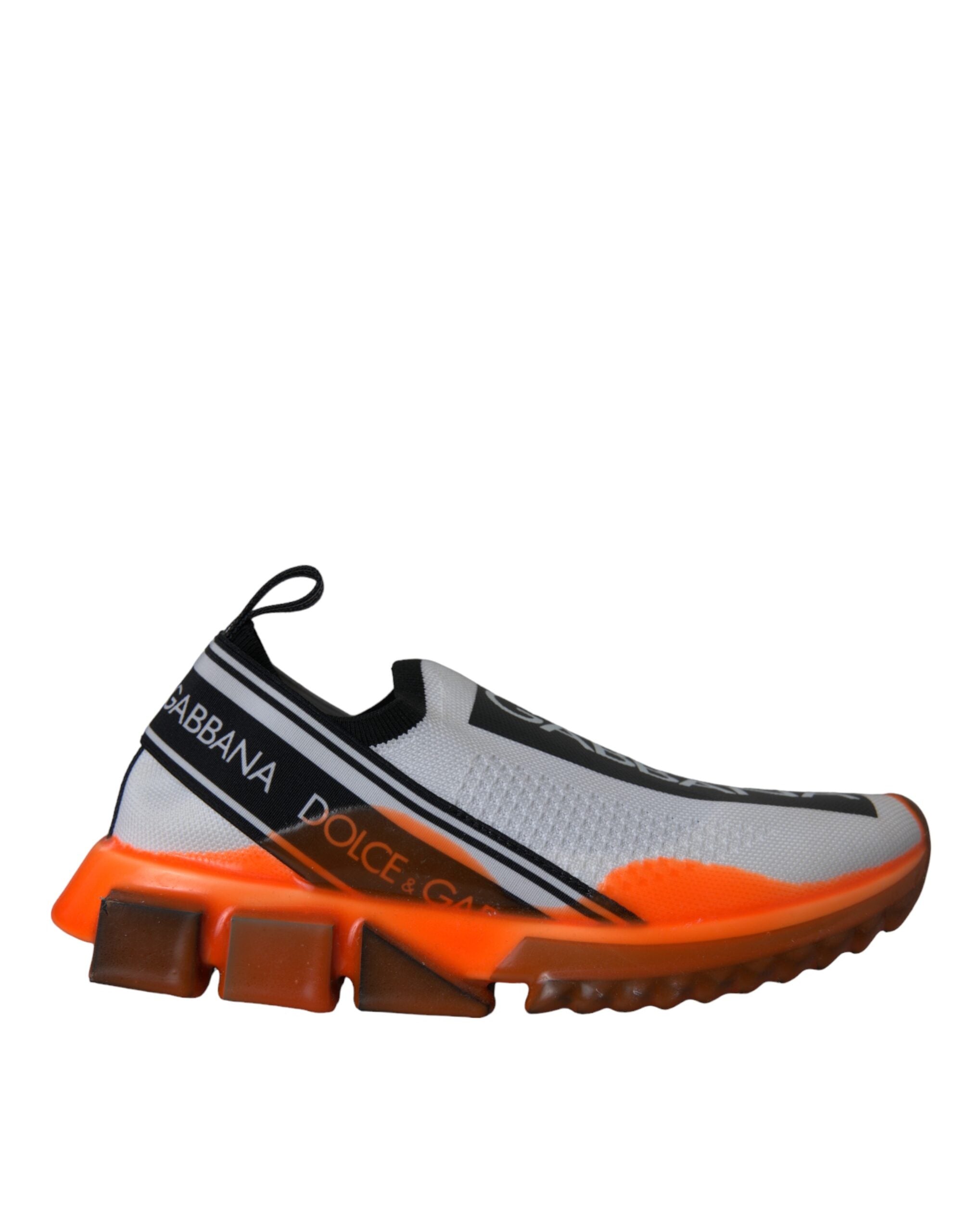 Dolce &amp; Gabbana Sorrento Slip-On Sneakers in Schwarz/Weiß/Orange