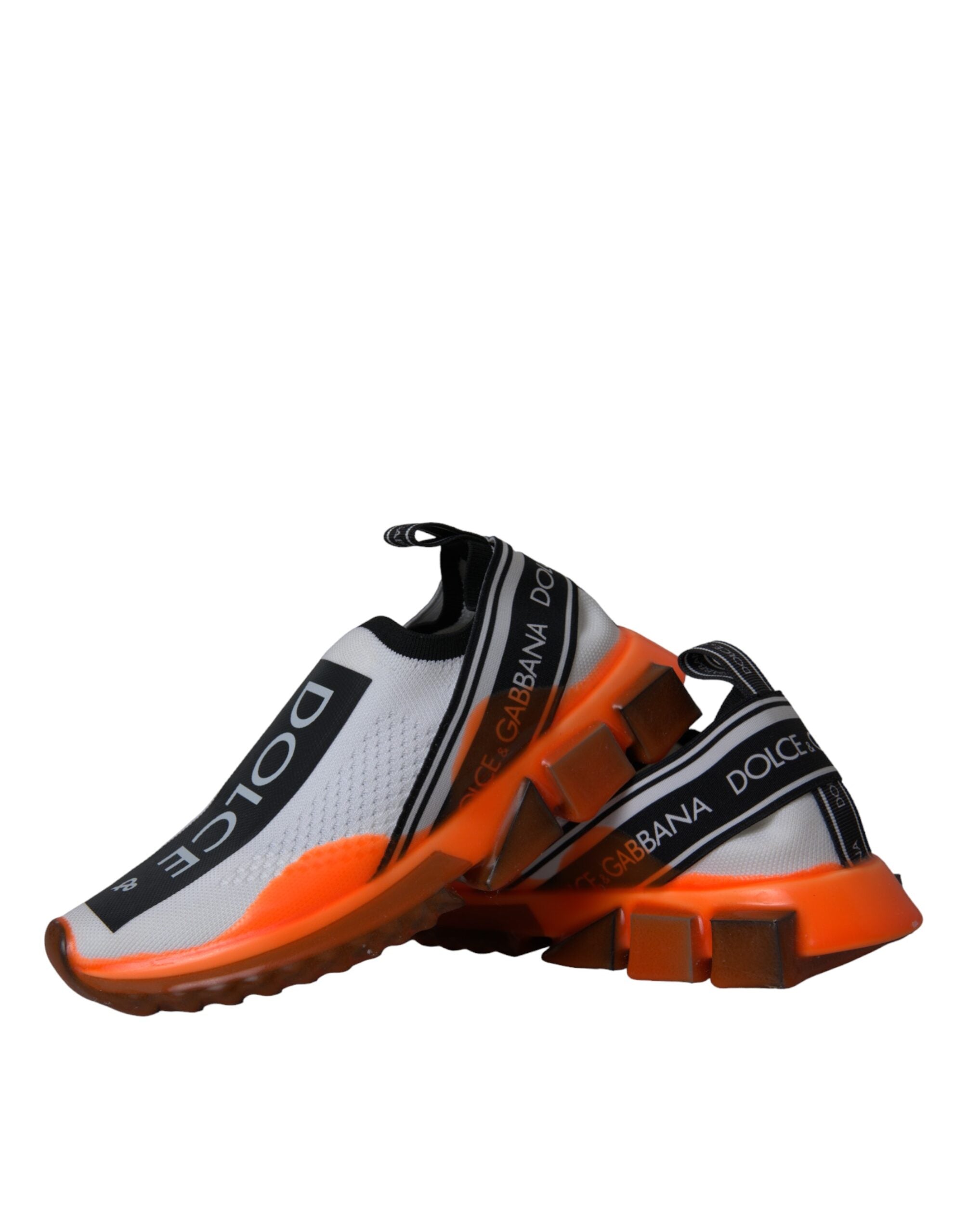 Pantofi sport Dolce &amp; Gabbana Sorrento, negri, alb și portocalii