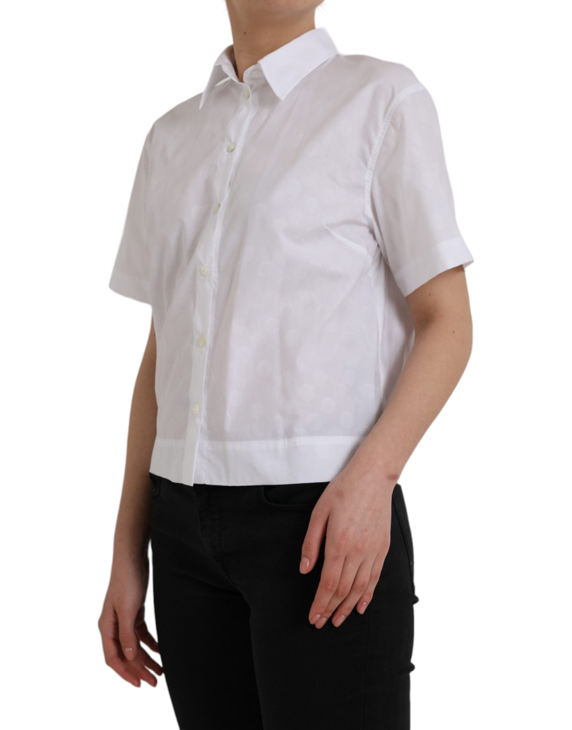 Dolce &amp; Gabbana – Weißes Poloshirt mit Kragen und kurzen Ärmeln