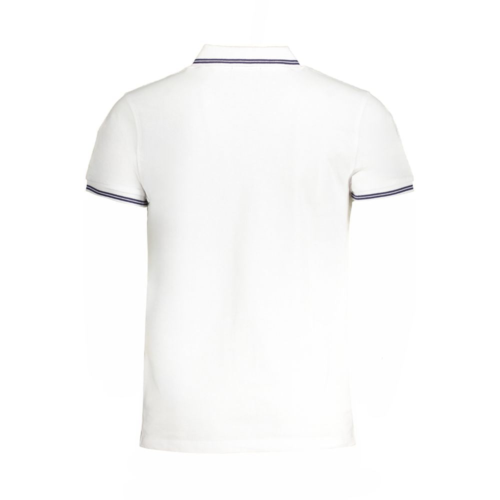 Tricou polo Cavalli Class din bumbac alb