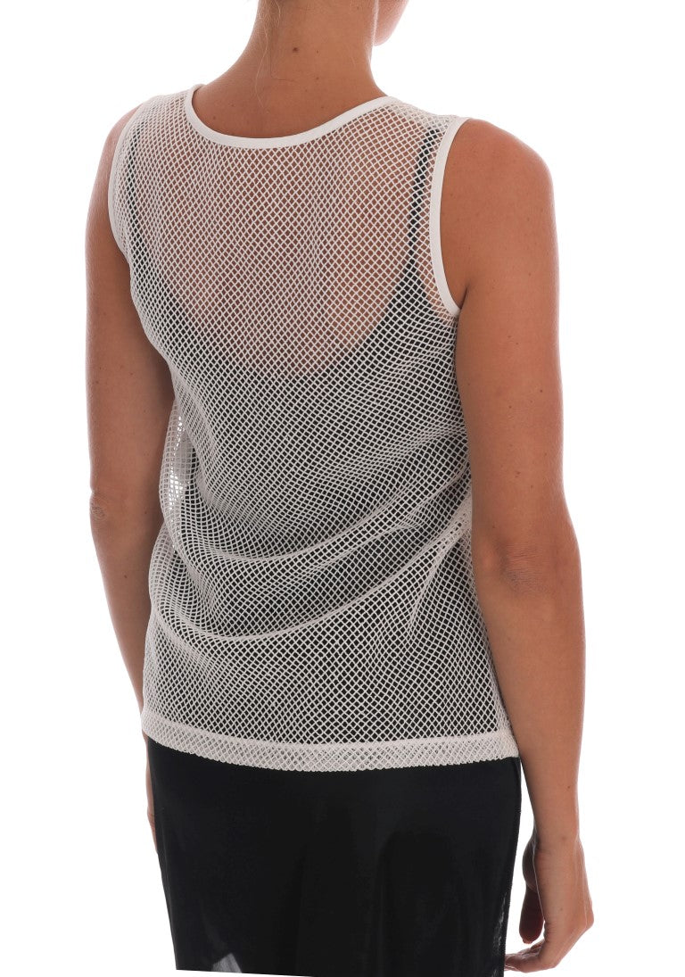 Dolce &amp; Gabbana Ärmelloses transparentes Netz-Tanktop