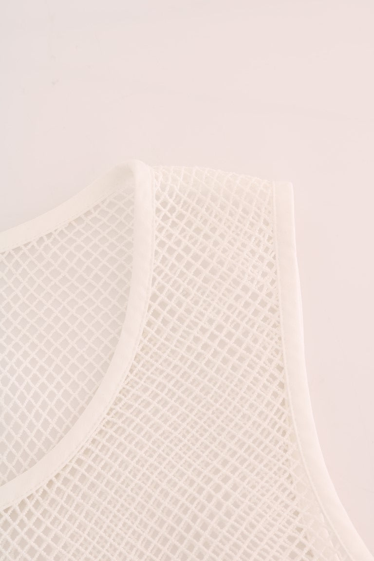 Dolce &amp; Gabbana Ärmelloses transparentes Netz-Tanktop