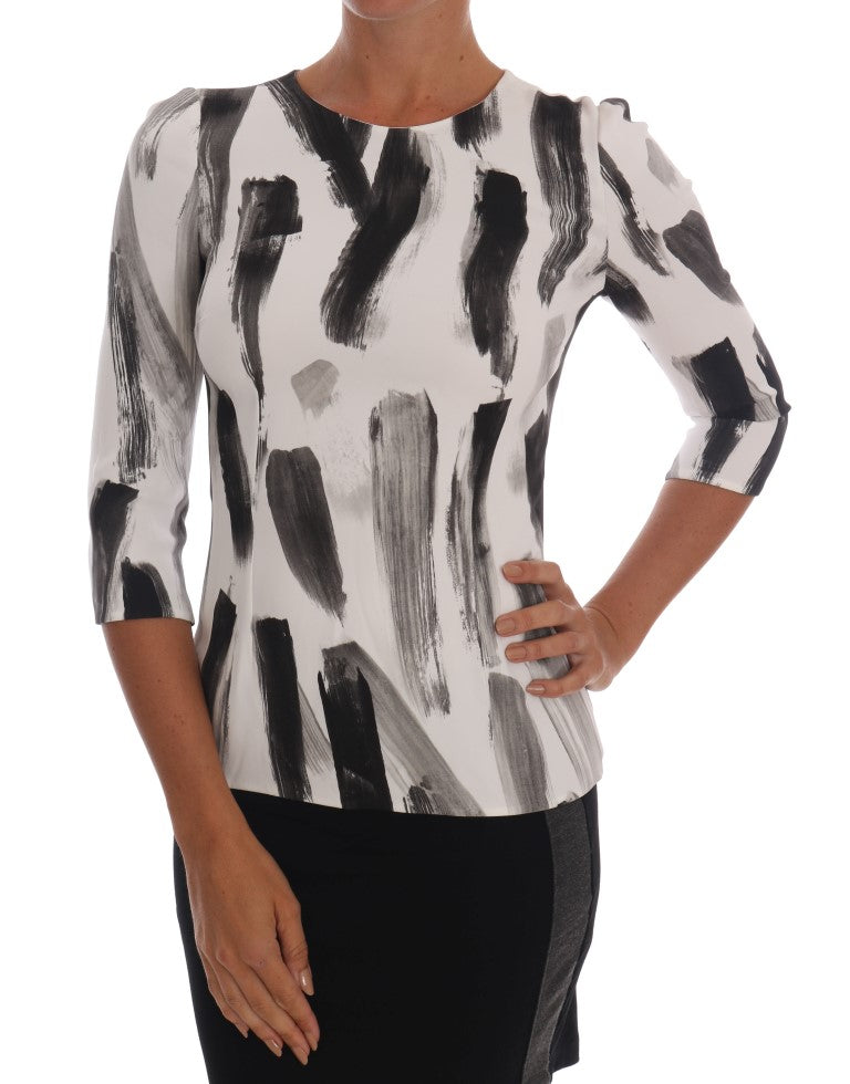 Dolce &amp; Gabbana Elegante gestreifte Stretchbluse