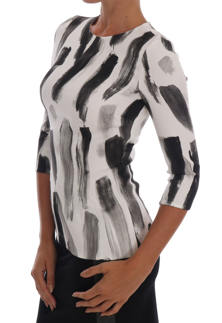 Dolce &amp; Gabbana Elegante gestreifte Stretchbluse