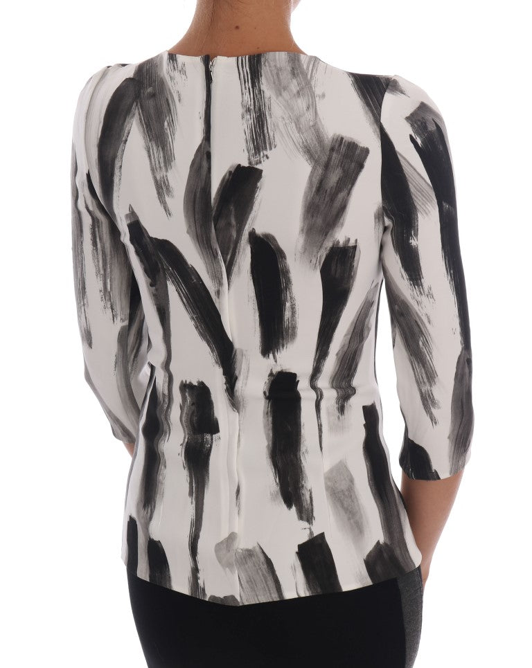 Dolce &amp; Gabbana Elegante gestreifte Stretchbluse