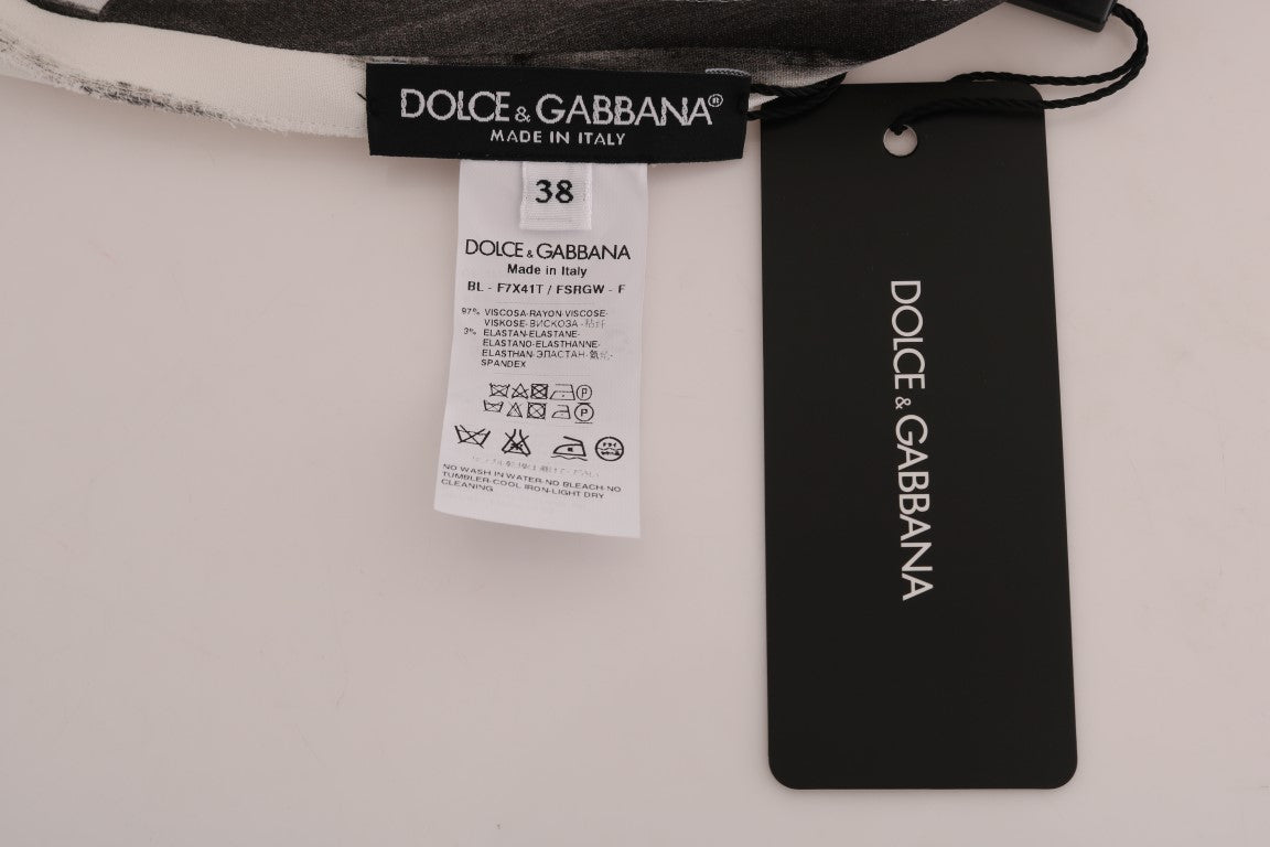 Dolce &amp; Gabbana Elegante gestreifte Stretchbluse