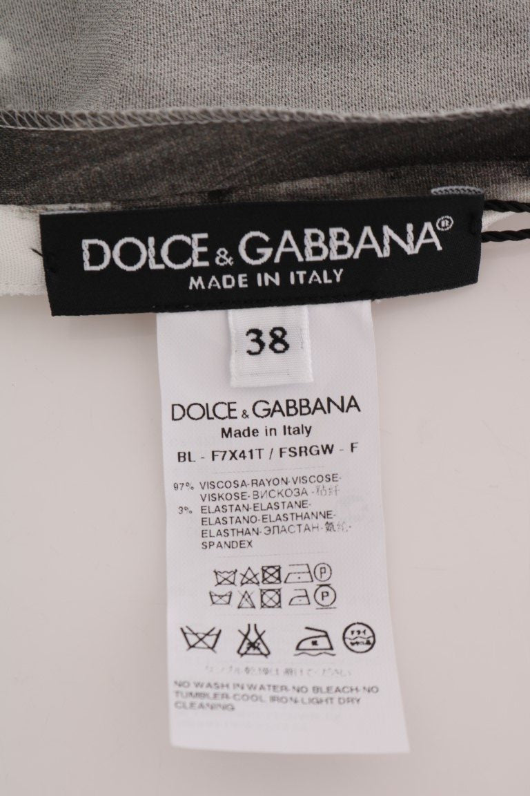 Dolce &amp; Gabbana Elegante gestreifte Stretchbluse