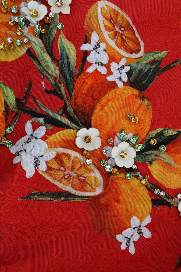 Dolce &amp; Gabbana – Verzierte Crêpe-Bluse mit Blüten-Print