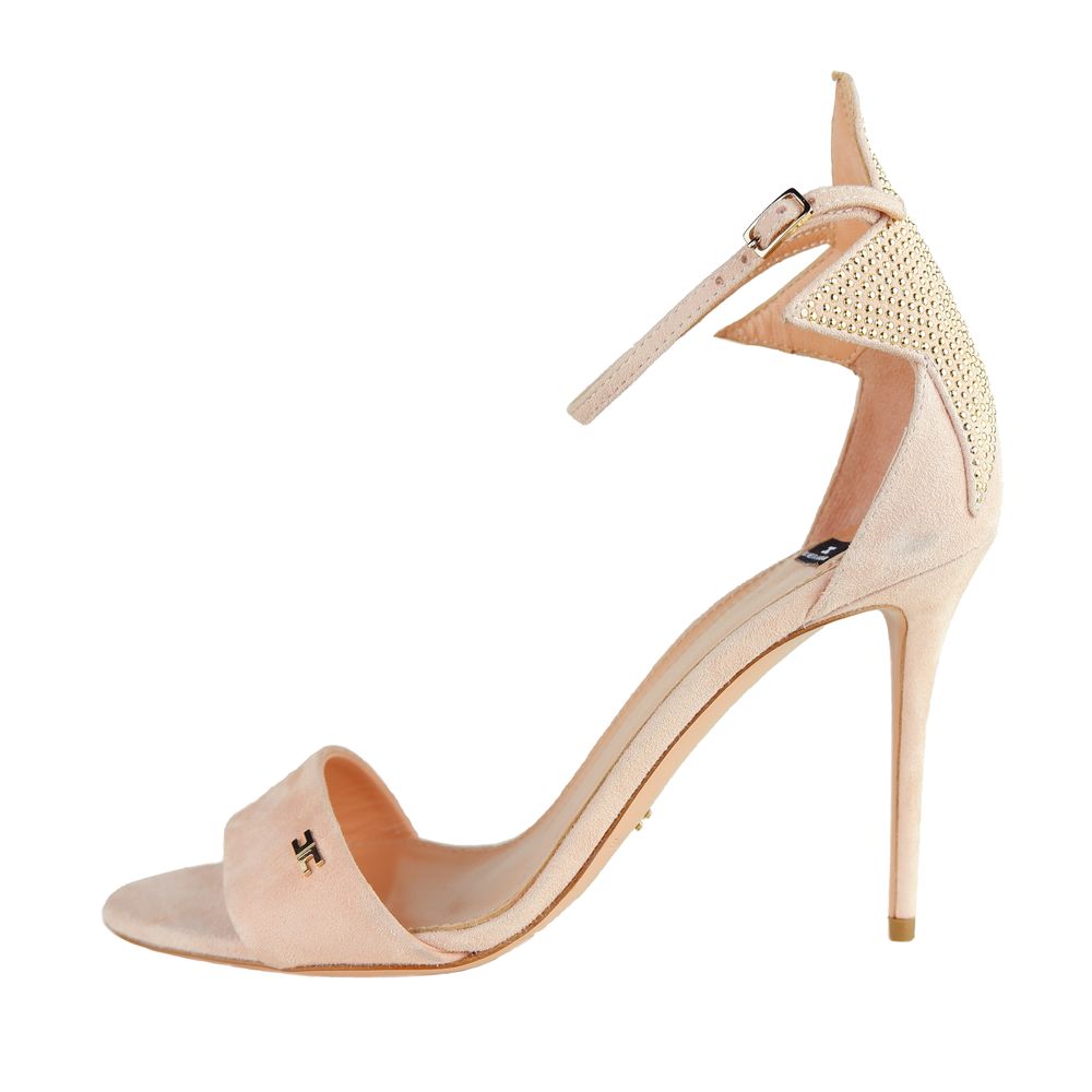 Elisabetta Franchi Wildleder-Sandalen mit Nieten und Sternabsatz
