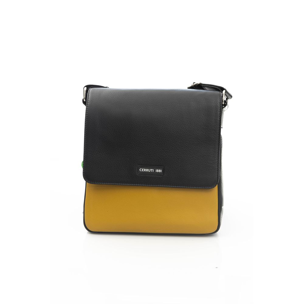 Geantă crossbody pentru bărbați din piele galbenă Cerruti 1881
