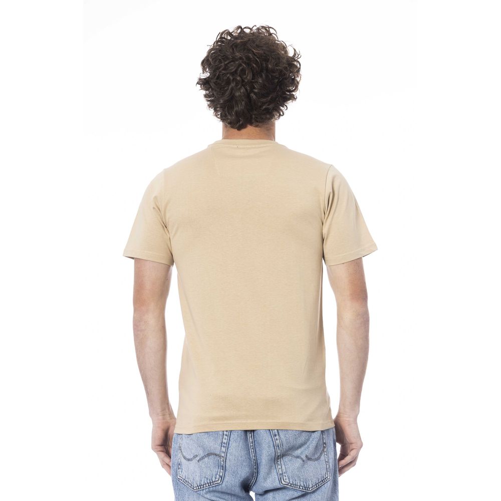 Tricou bărbătesc Cavalli Class bej din bumbac