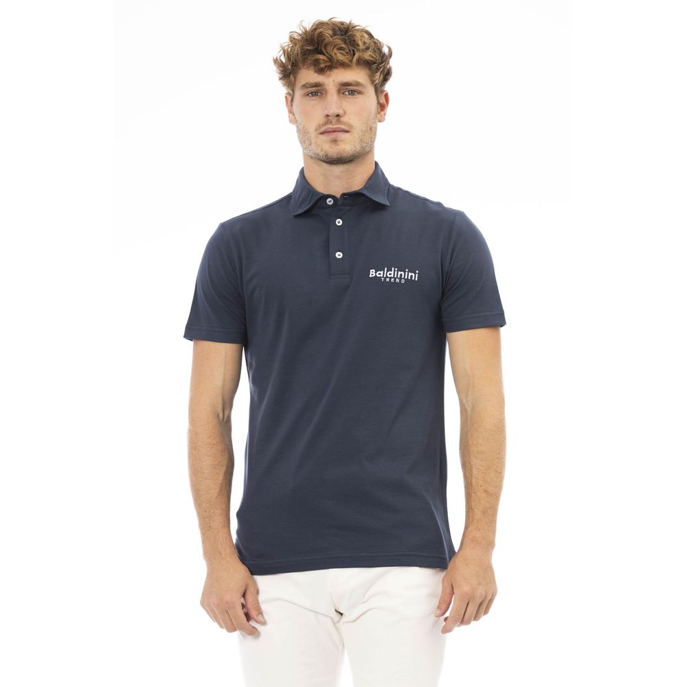 Baldinini Trend Blaues Baumwoll-Herren-Polo
