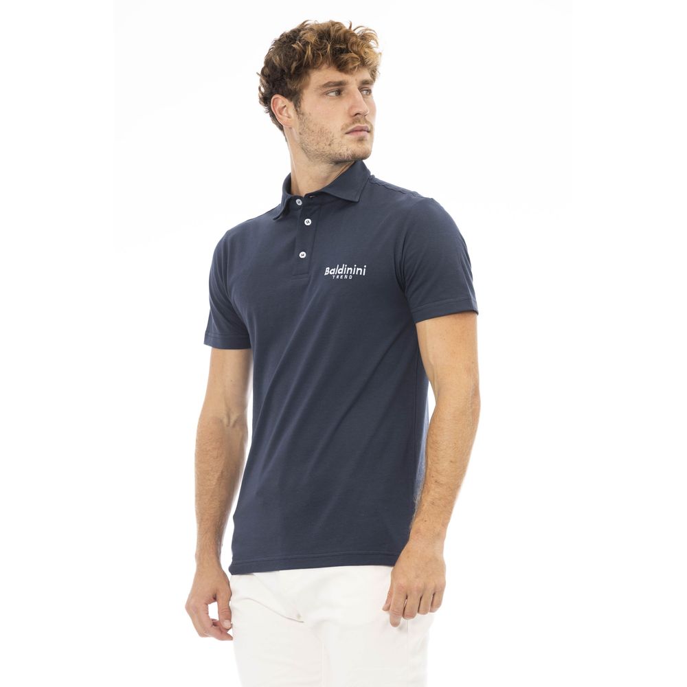 Baldinini Trend Blaues Baumwoll-Herren-Polo