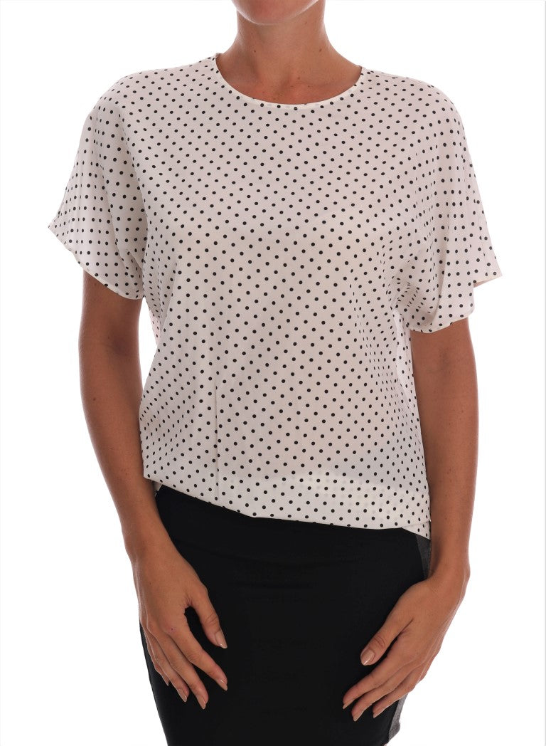 Dolce &amp; Gabbana Schicke Seidenbluse mit Punkten