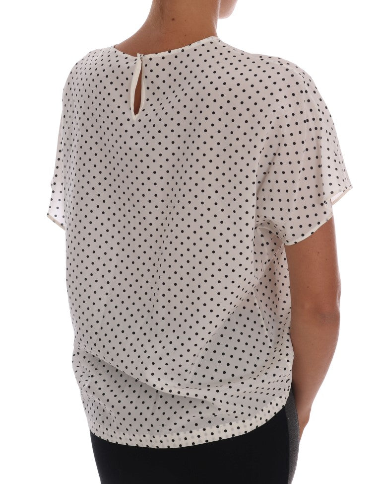 Dolce &amp; Gabbana Schicke Seidenbluse mit Punkten