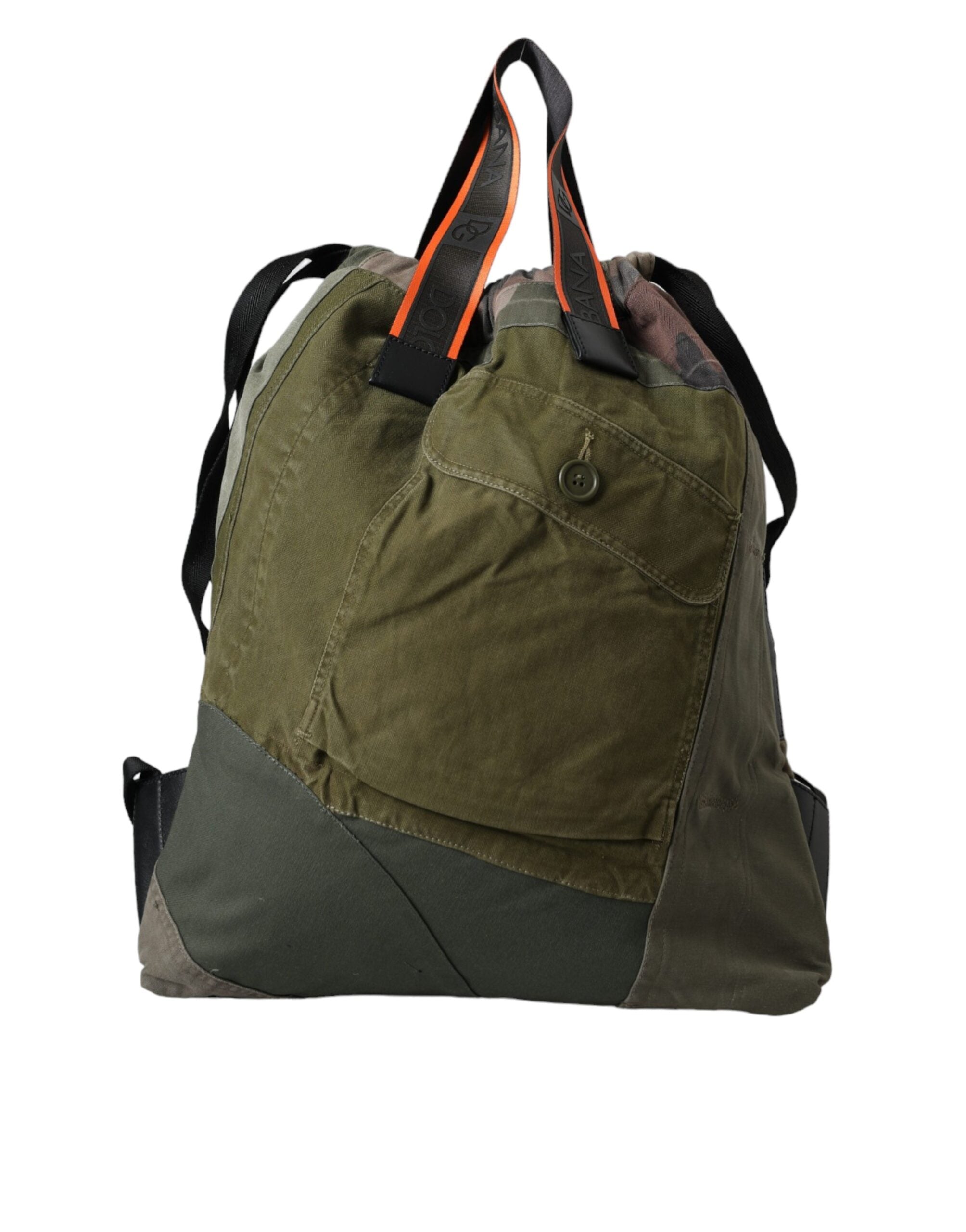 Rucsac Dolce &amp; Gabbana Verde Militar cu imprimeu patchwork