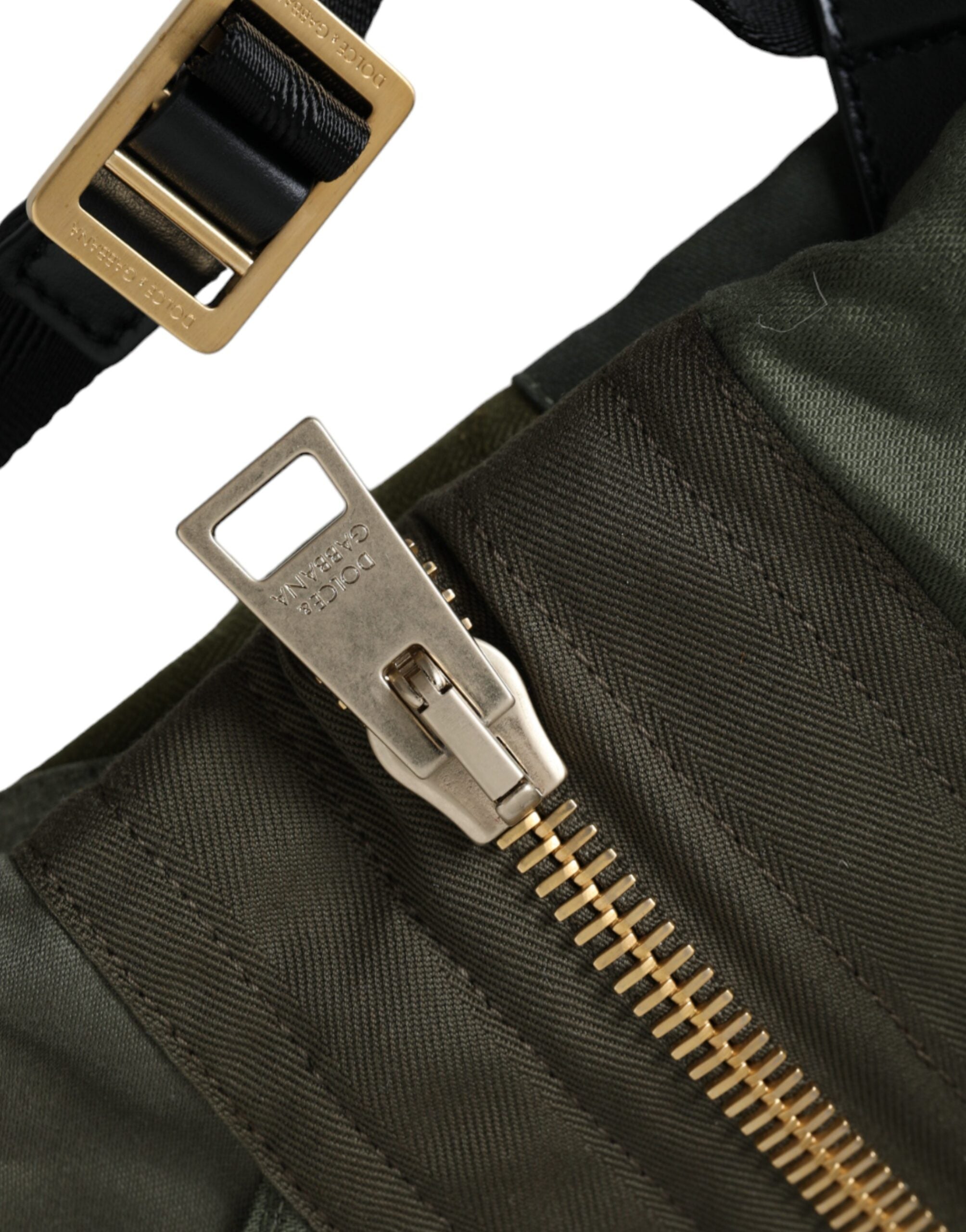 Rucsac Dolce &amp; Gabbana Verde Militar cu imprimeu patchwork