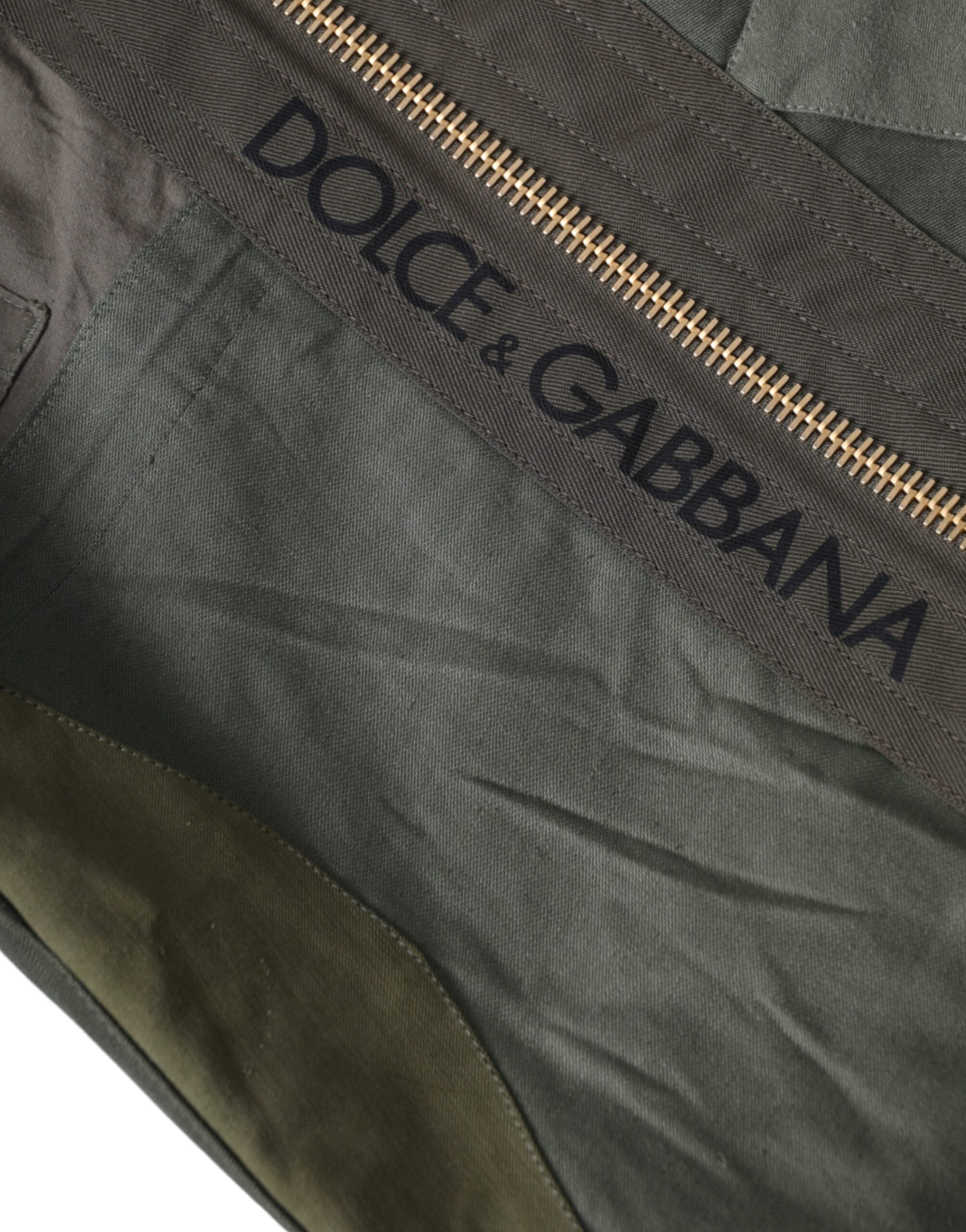Rucsac Dolce &amp; Gabbana Verde Militar cu imprimeu patchwork