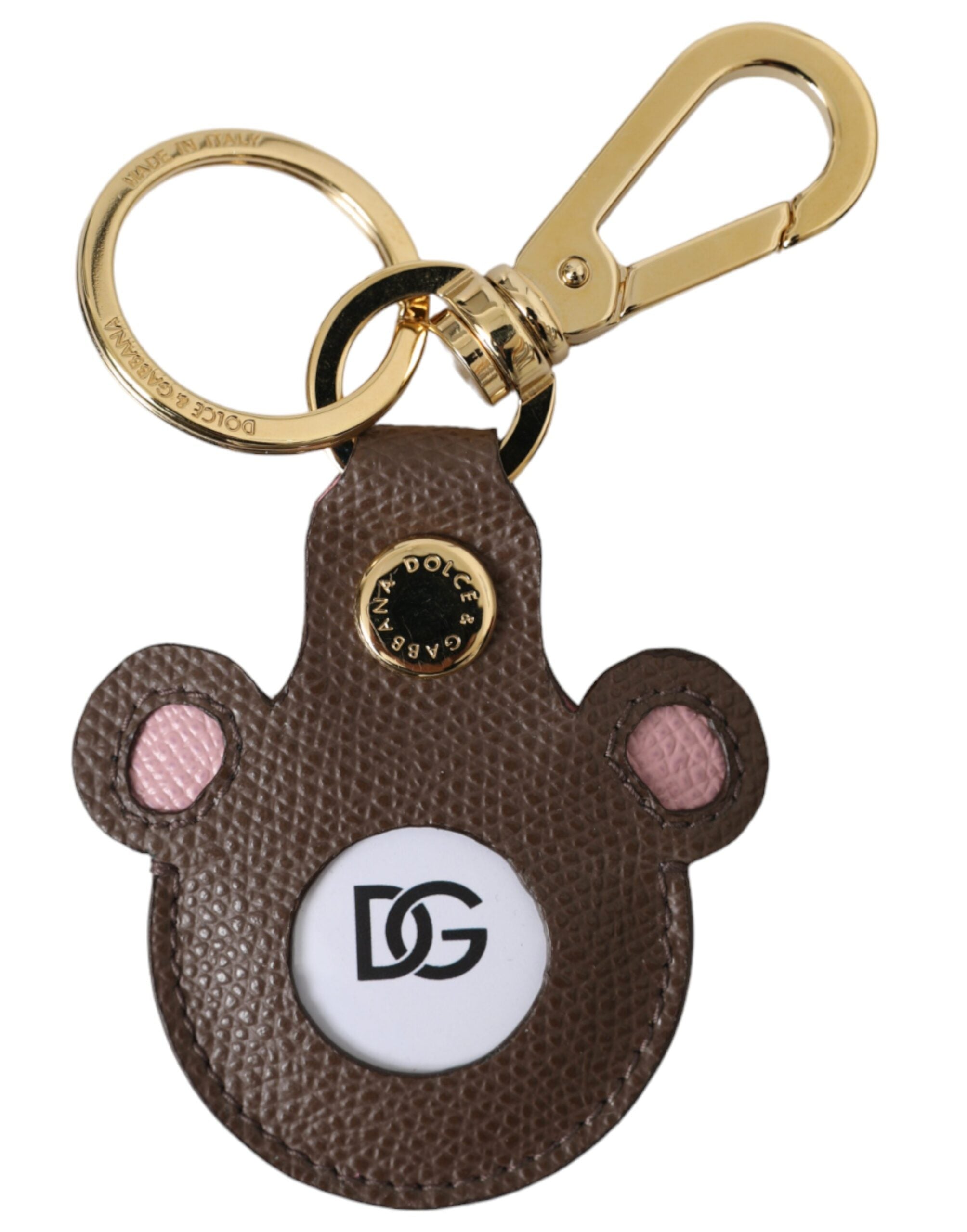 Breloc Dolce &amp; Gabbana cu logo DG din piele de vițel Dauphine multicoloră