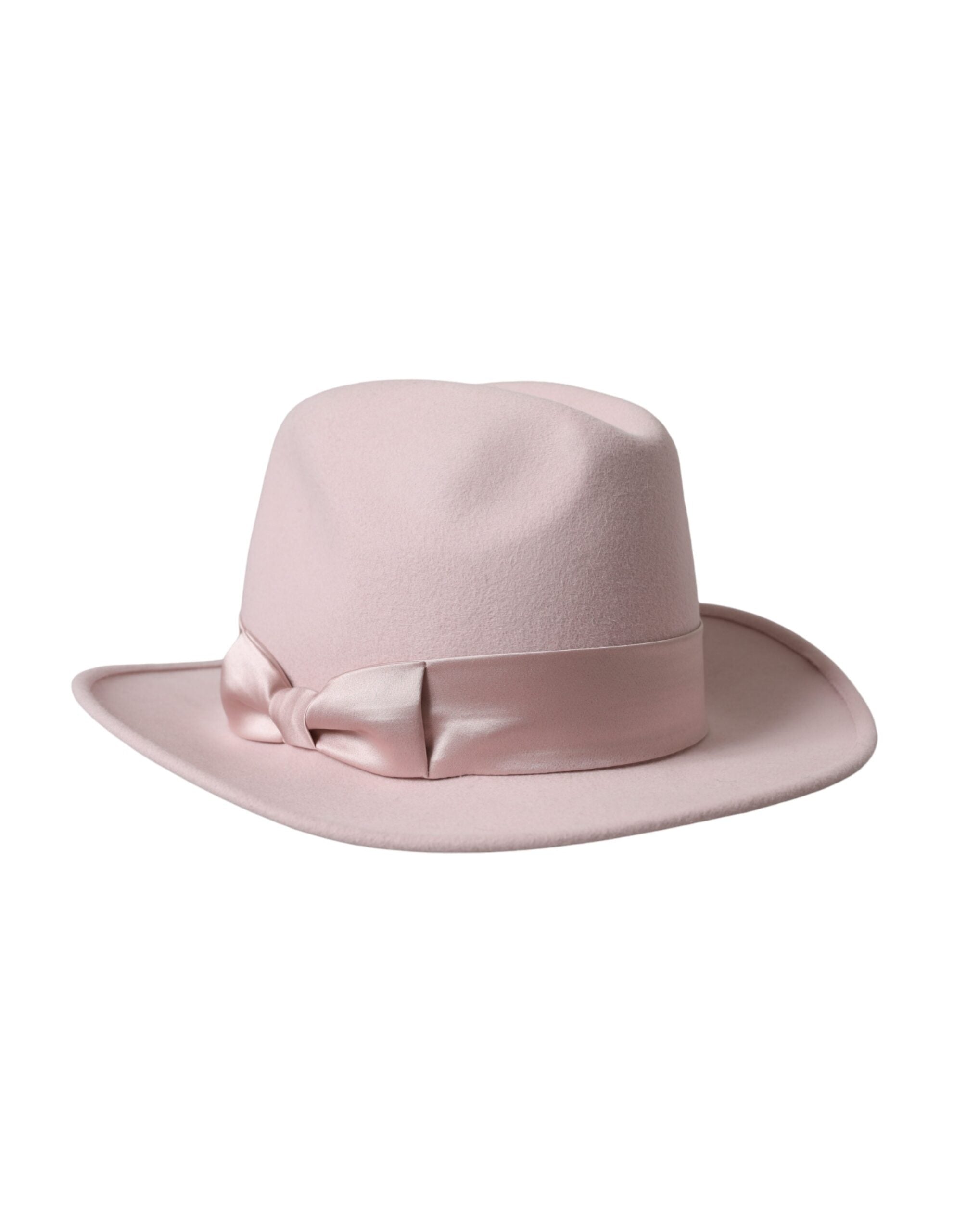 Pălărie Dolce &amp; Gabbana Fedora Trilby roz cu model iepure pentru femei
