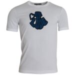 Tricou Dolce &amp; Gabbana alb cu mânecă scurtă și guler rotund King Of Love