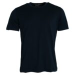 Dolce &amp; Gabbana Dunkelblaues T-Shirt aus Baumwolle mit Rundhalsausschnitt und kurzen Ärmeln