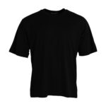 Dolce &amp; Gabbana – Schwarzes T-Shirt aus Baumwolle mit Rundhalsausschnitt und kurzen Ärmeln