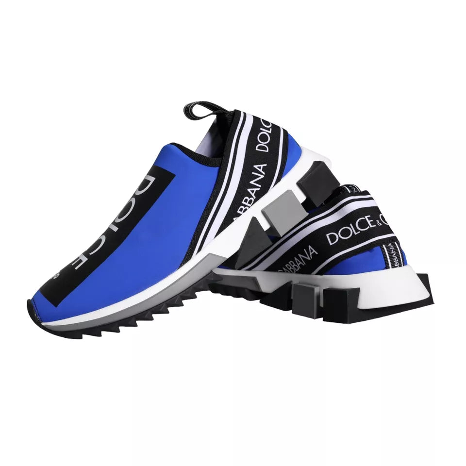 Dolce &amp; Gabbana Blaues Logo Low Top Sorrento Sneakers Schuhe