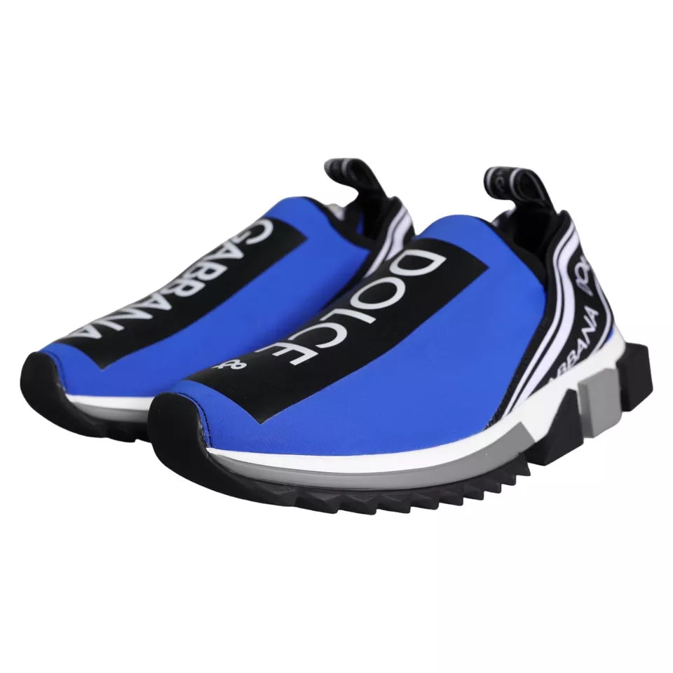 Dolce &amp; Gabbana Blaues Logo Low Top Sorrento Sneakers Schuhe