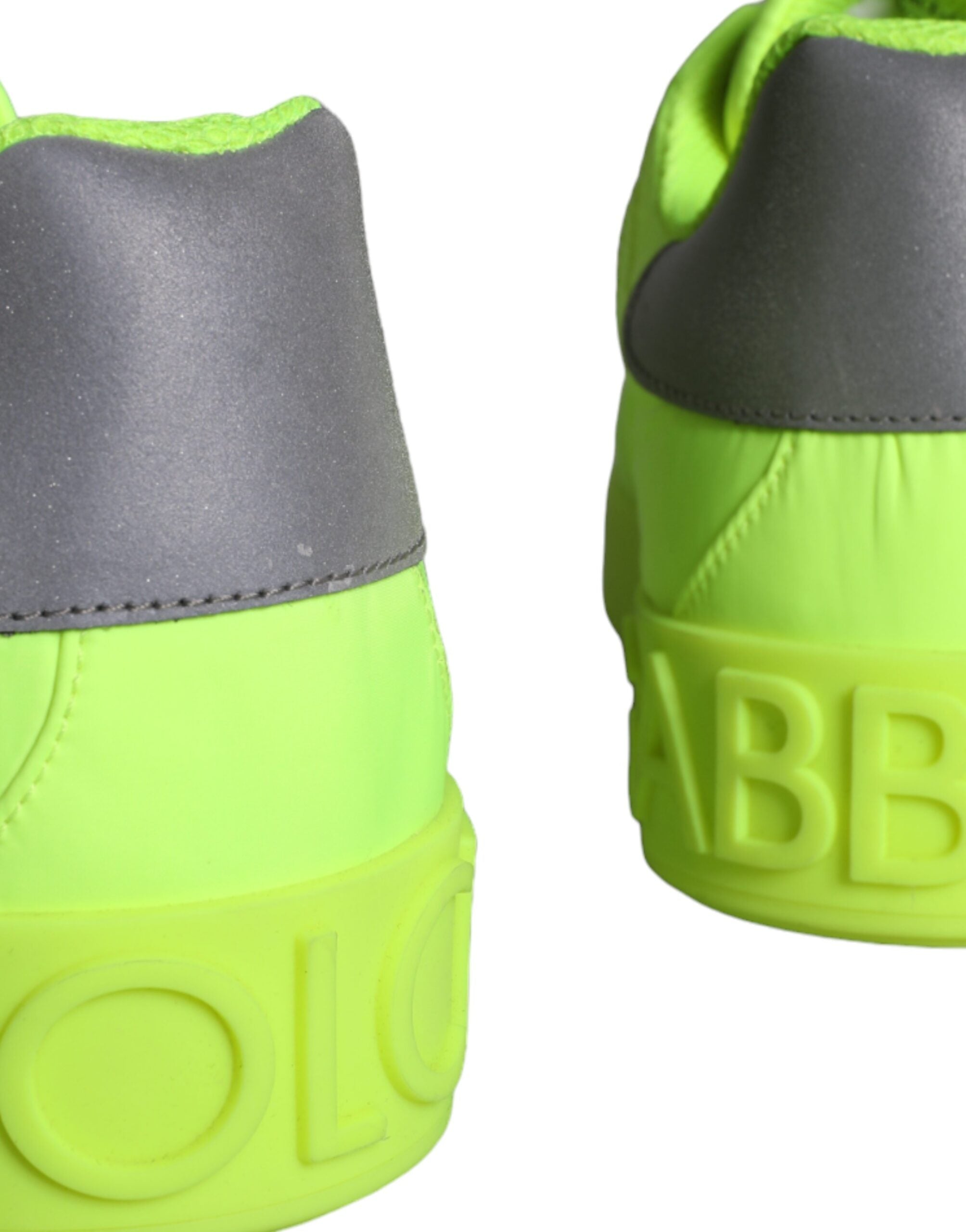 Dolce &amp; Gabbana Neongrünes Logoband Niedrige Sneakers Schuhe