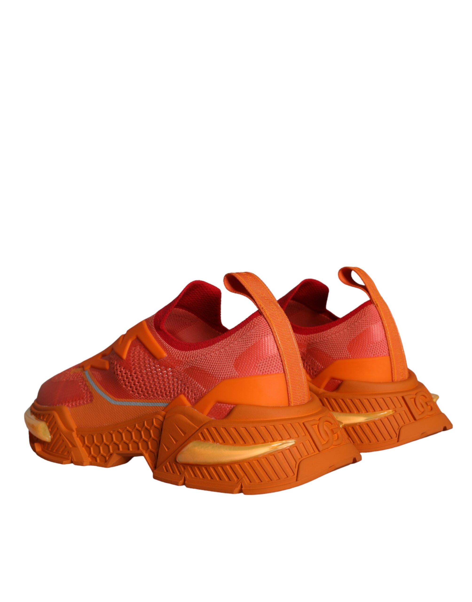 Dolce &amp; Gabbana Orange Airmaster Low Top Herren Sneakers Schuhe