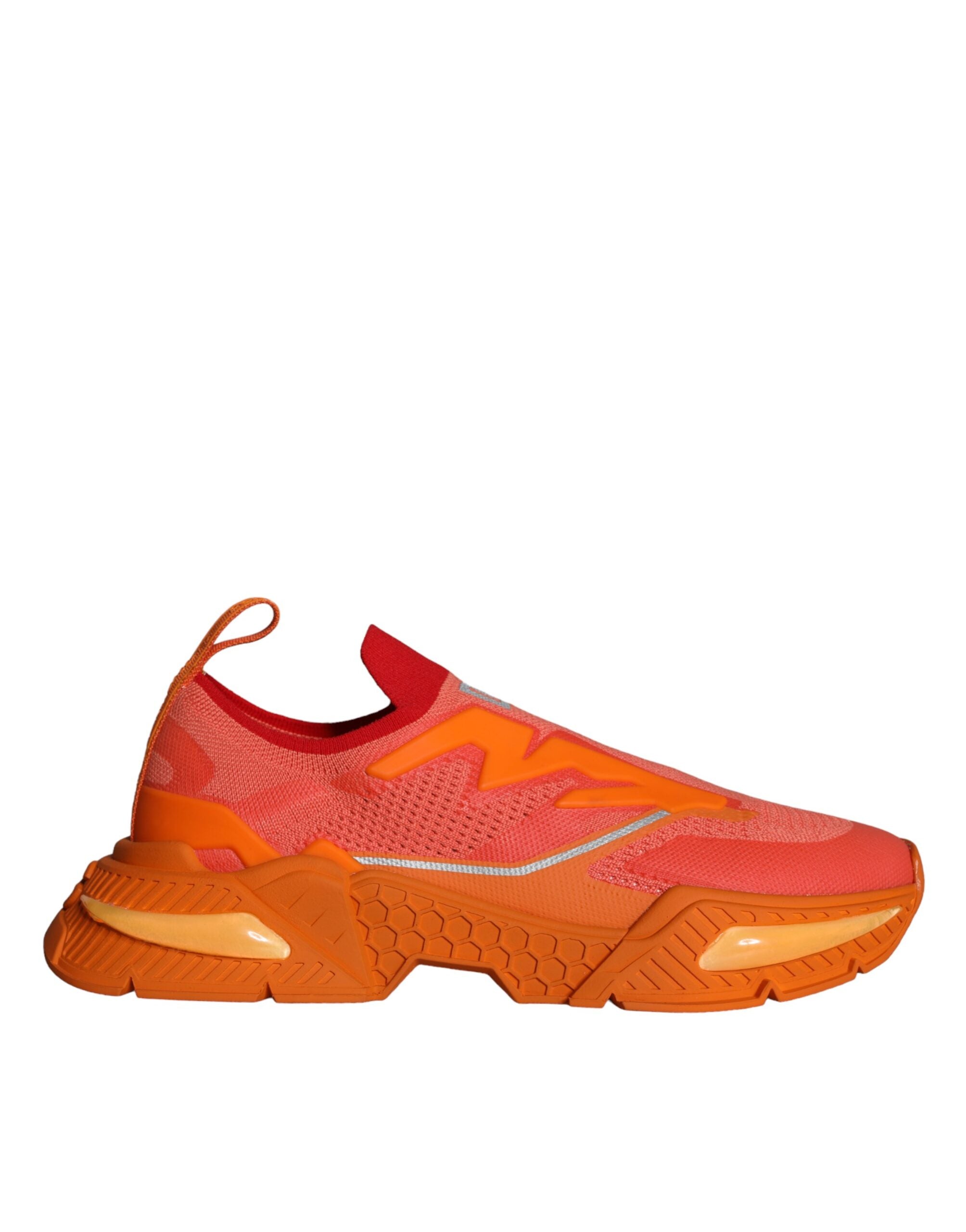 Dolce &amp; Gabbana Orange Airmaster Low Top Herren Sneakers Schuhe